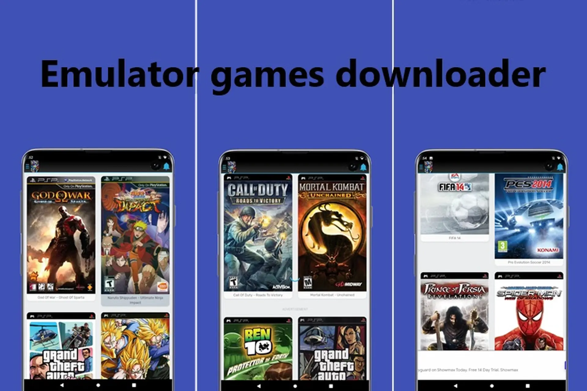 Ứng dụng Emulator Games Downloader: Bộ sưu tập lớn các game PPSSPP