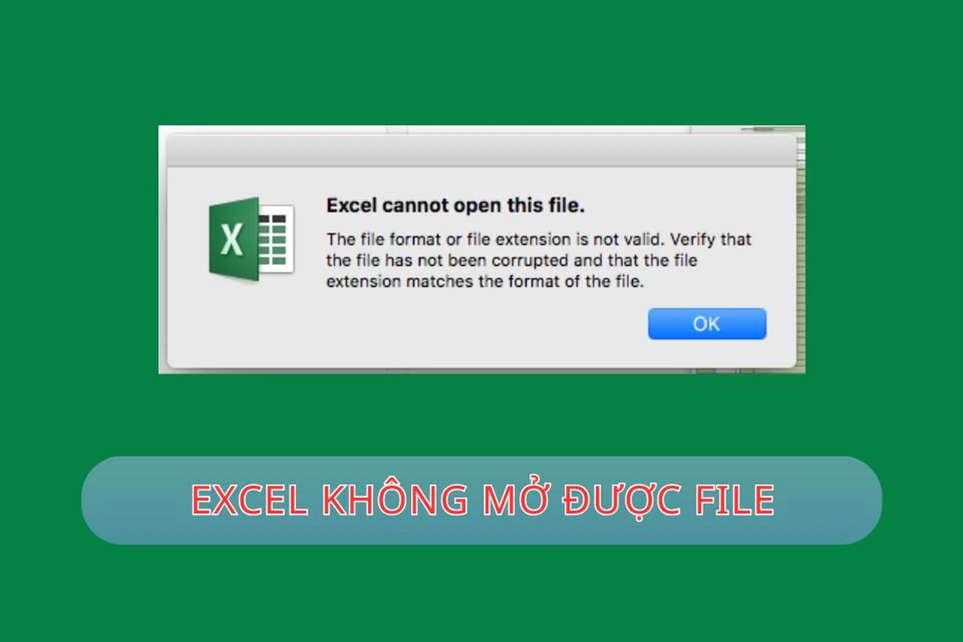 Excel không mở được file: Nguyên nhân và những cách khắc phục nhanh, hiệu quả