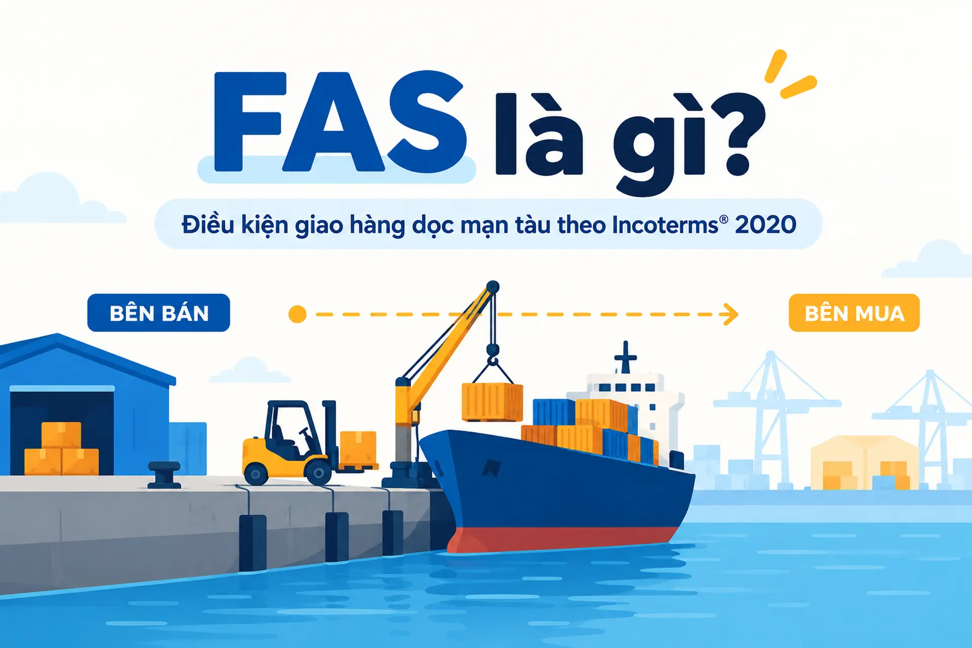 FAS là gì trong xuất nhập khẩu? Phân tích điều kiện giao hàng FAS theo Incoterms 2020