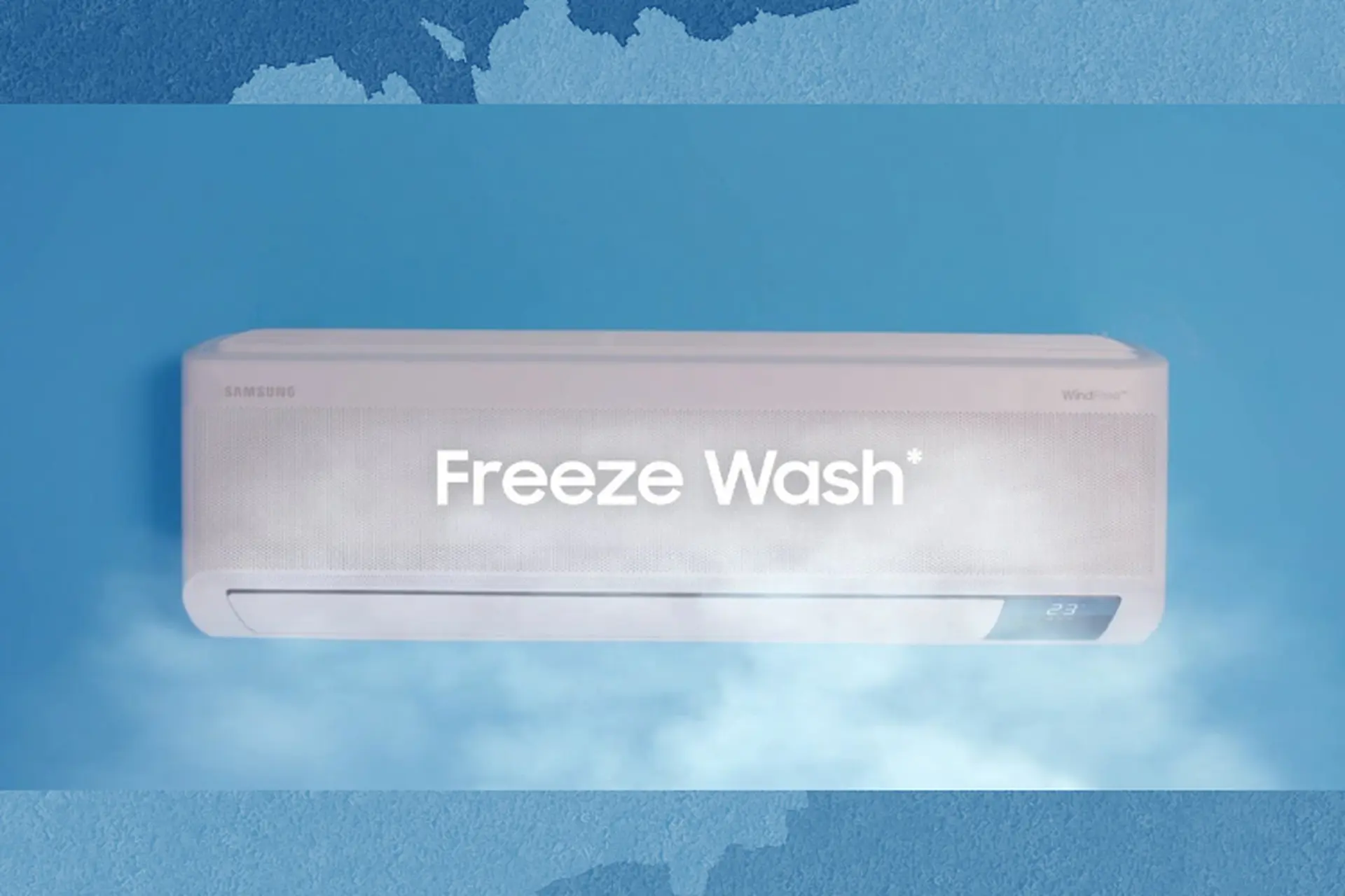 Làm sạch tự động cùng công nghệ Freeze Wash trên máy lạnh Samsung, cho máy lạnh luôn luôn sạch khuẩn