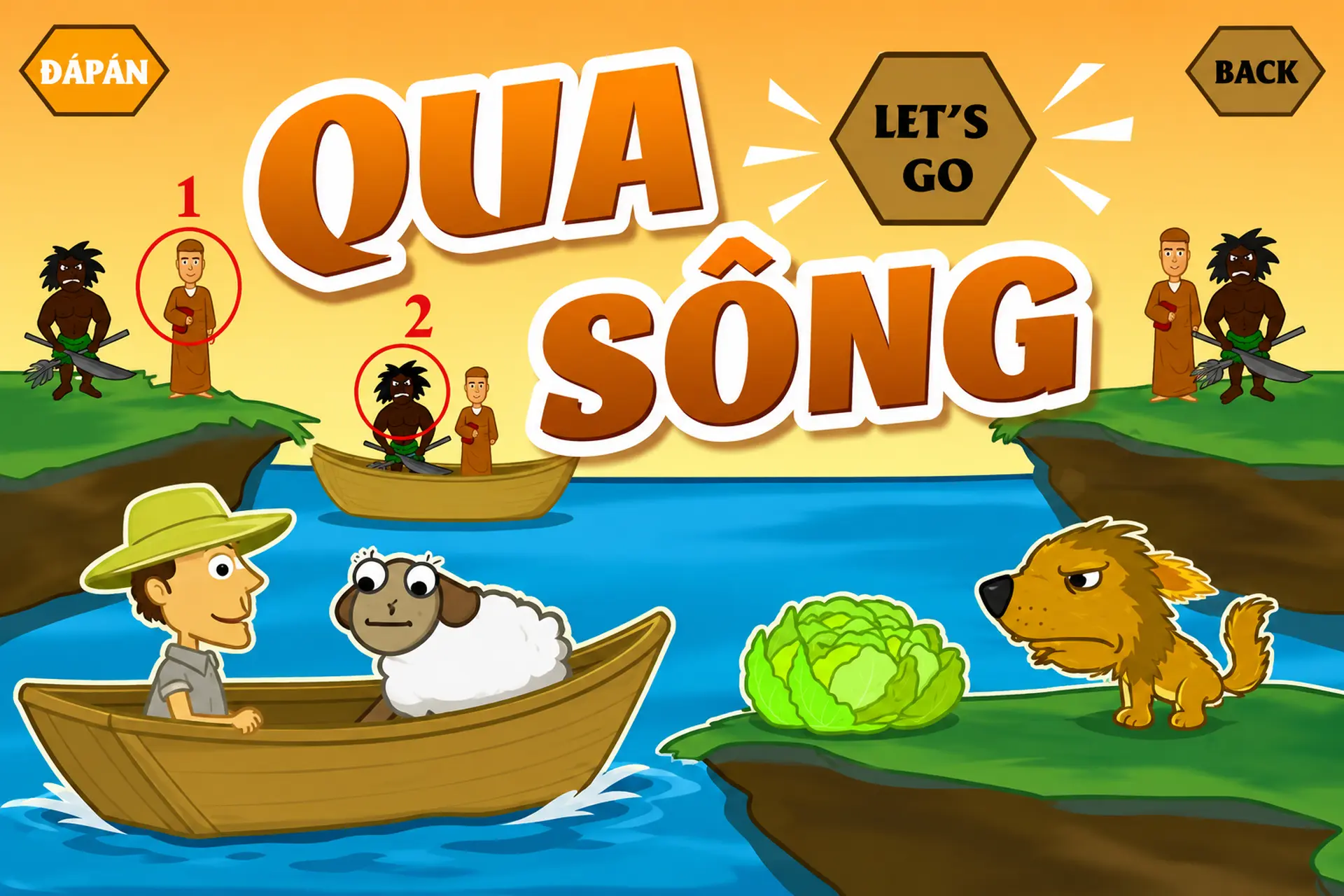 Tổng hợp đầy đủ đáp án game Qua Sông IQ mới nhất, giúp bạn chinh phục mọi thử thách