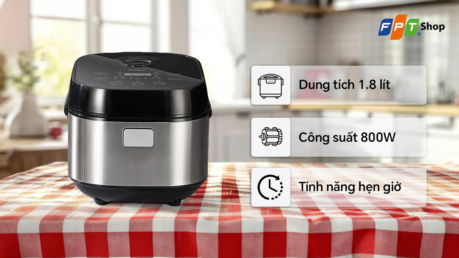 Nồi cơm điện tử Gaabor 1.8 lít GR-S50D
