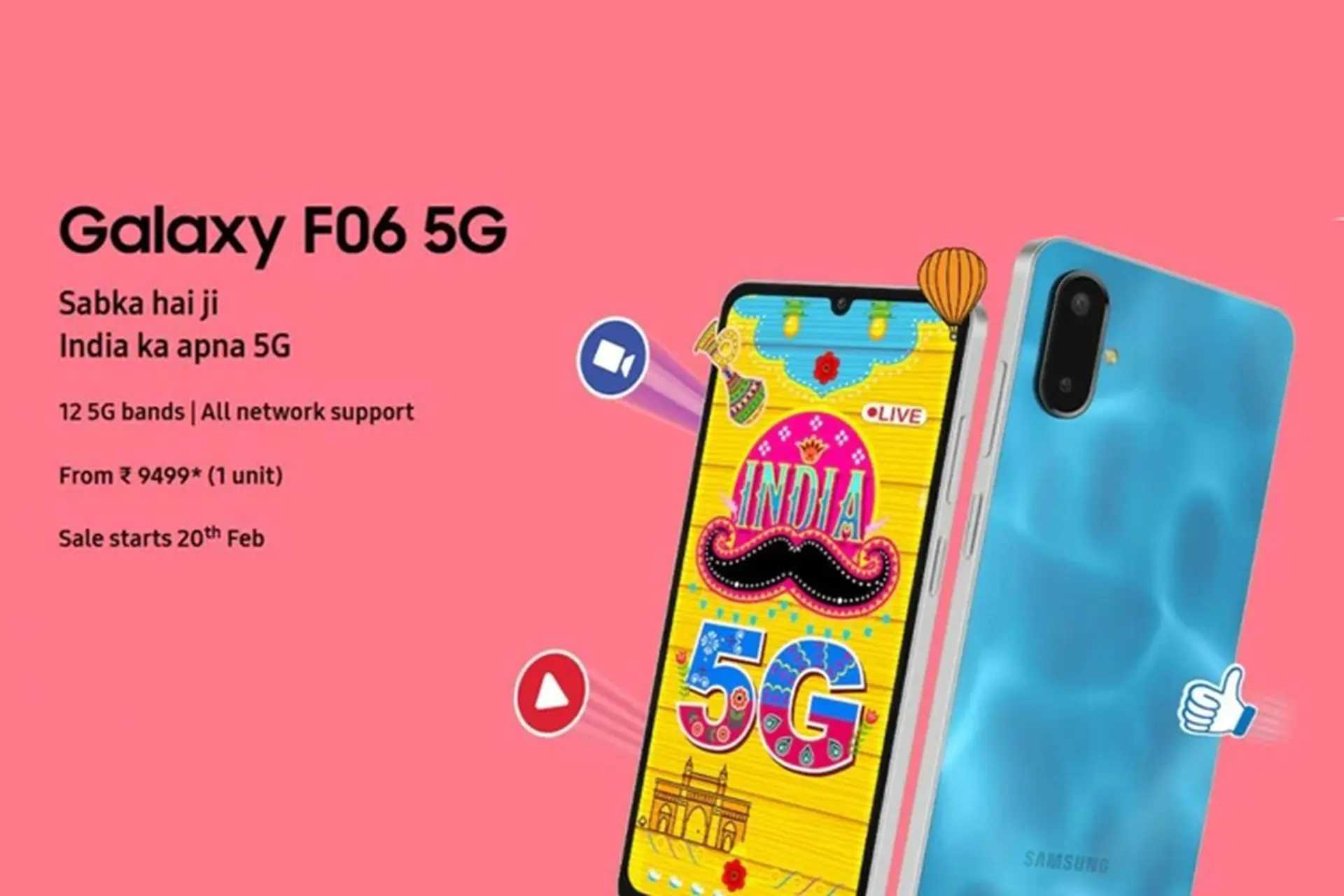 Galaxy F06 5G ra mắt tại Ấn Độ: Smartphone 5G giá rẻ với cấu hình ấn tượng