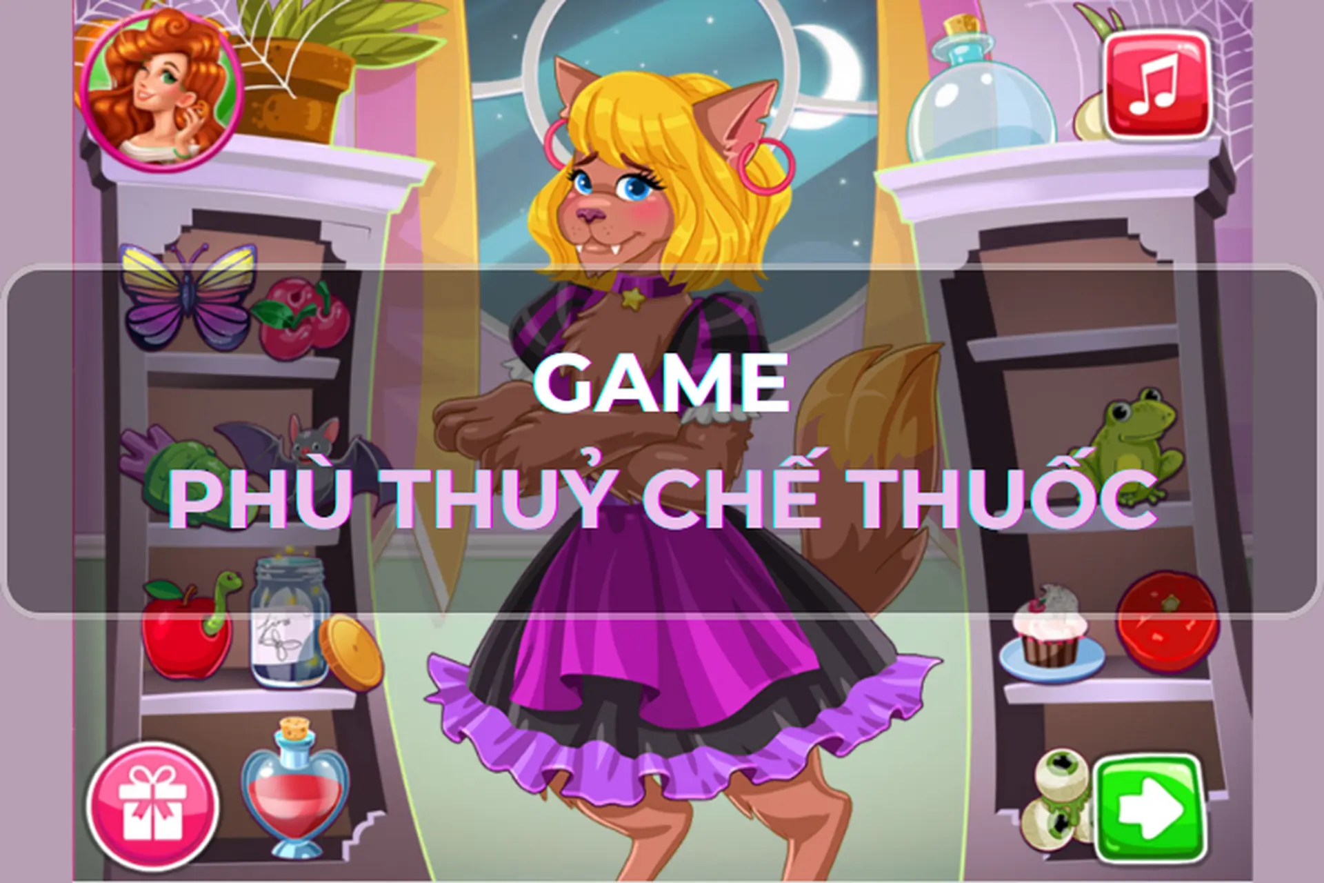 Hướng dẫn cách chơi game Phù Thuỷ Chế Thuốc - Hồ biến thành phù thuỷ tài ba chuyên điều chế thuốc