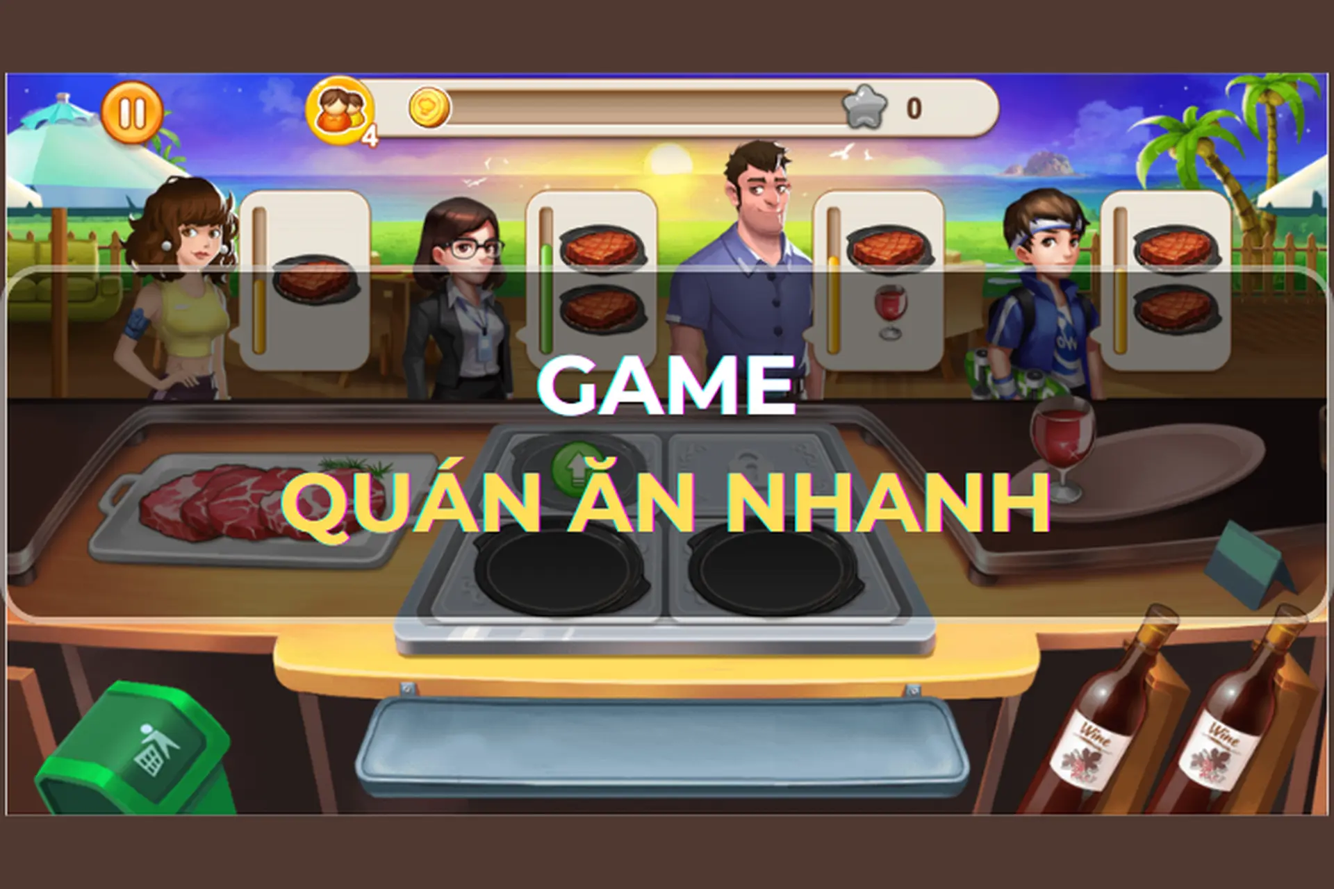 Hướng dẫn cách chơi game Quán Ăn Nhanh - Hoá thân thành chủ quán ăn siêu bận rộn trên thế giới Game Vui