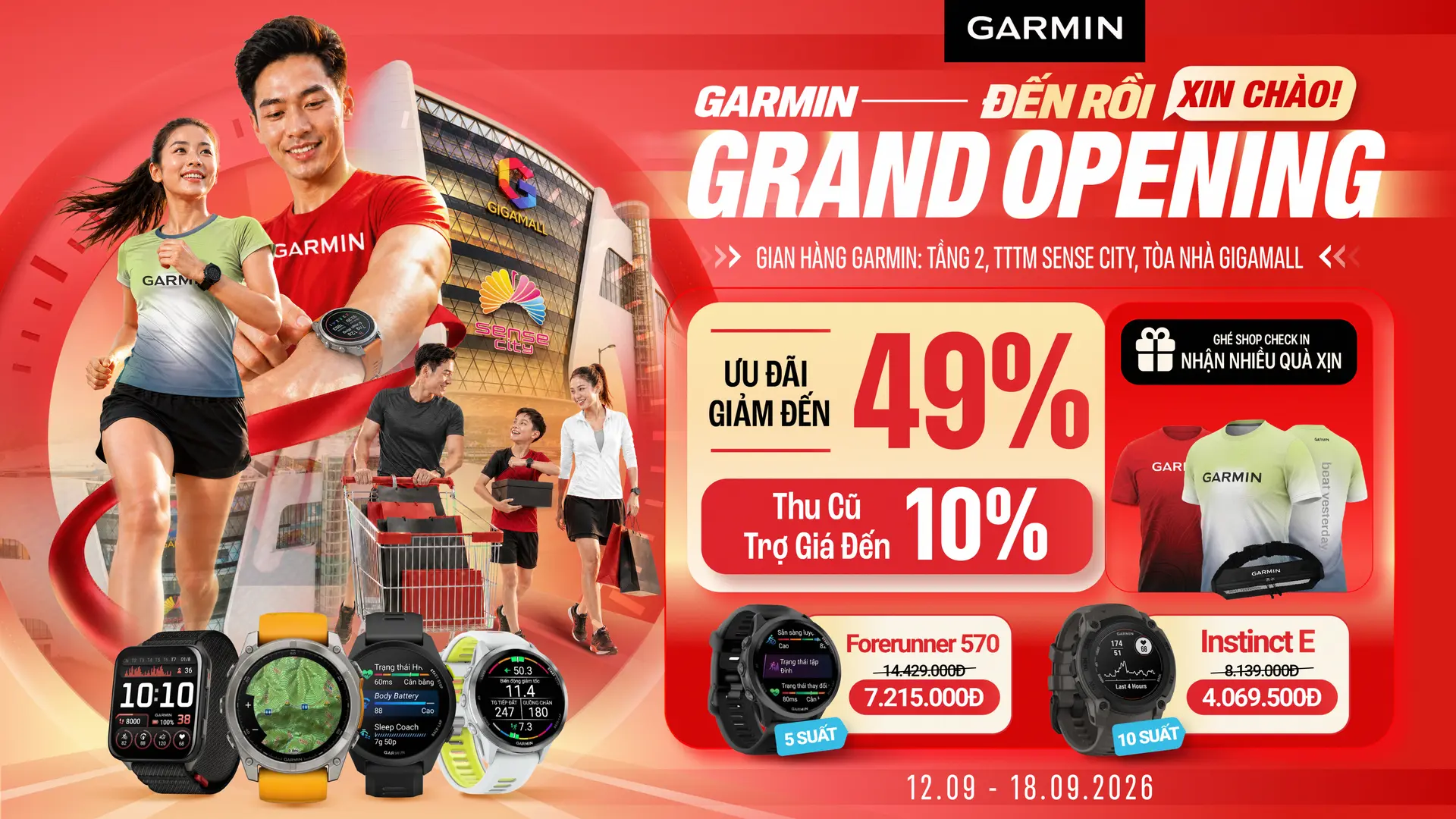 Xin chào Gigamall! Garmin Brand Store chính thức khai trương tại Thủ Đức