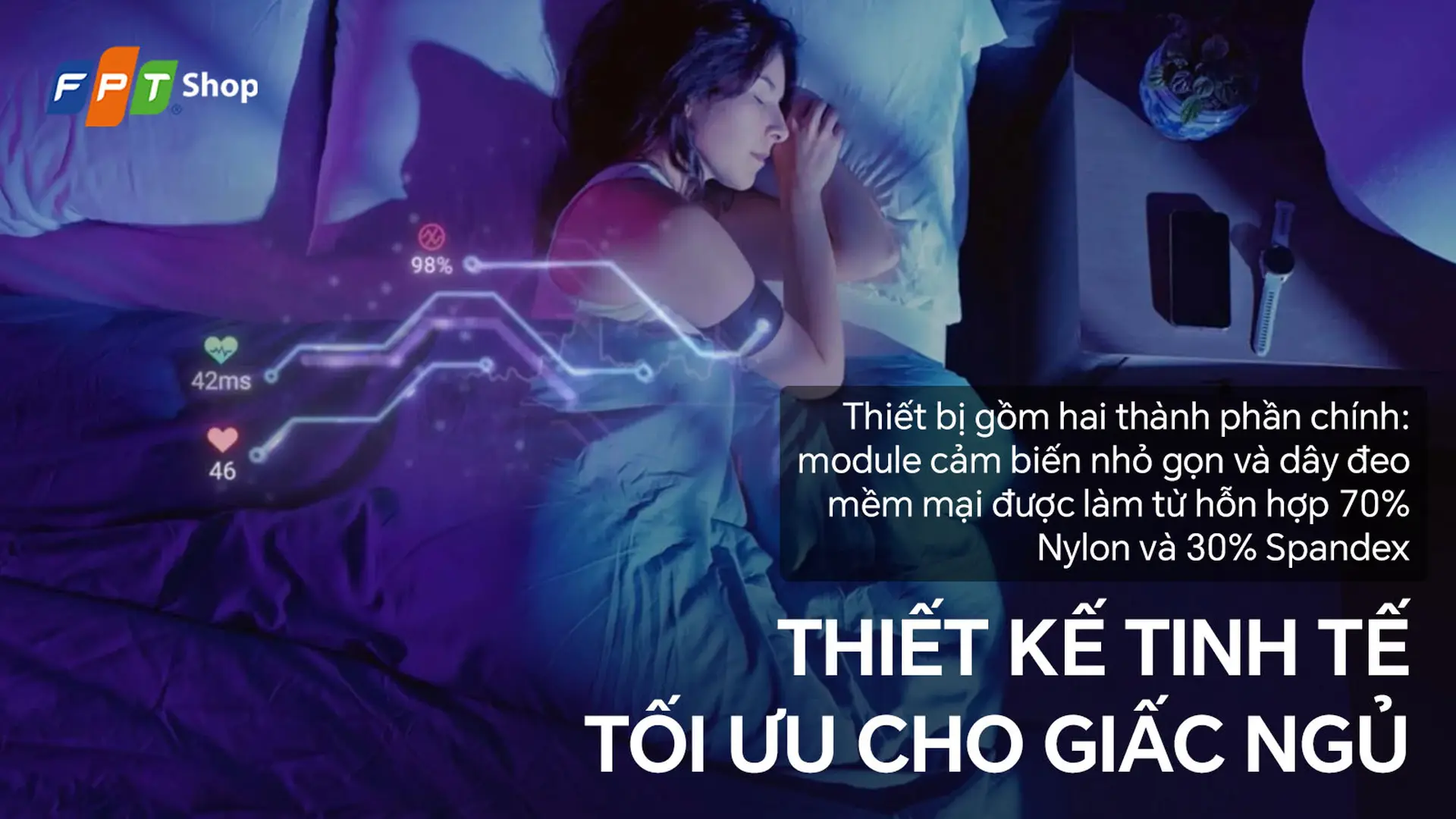 Thiết bị theo dõi giấc ngủ Garmin Index Sleep Monitor Size S-M