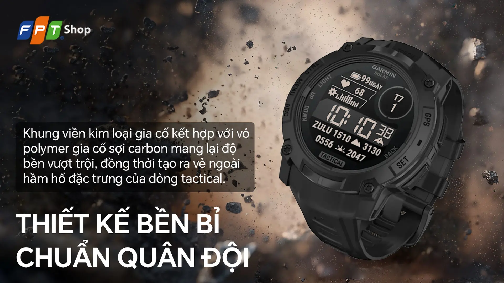 Garmin Instinct 3 Tactical 50 mm Solar