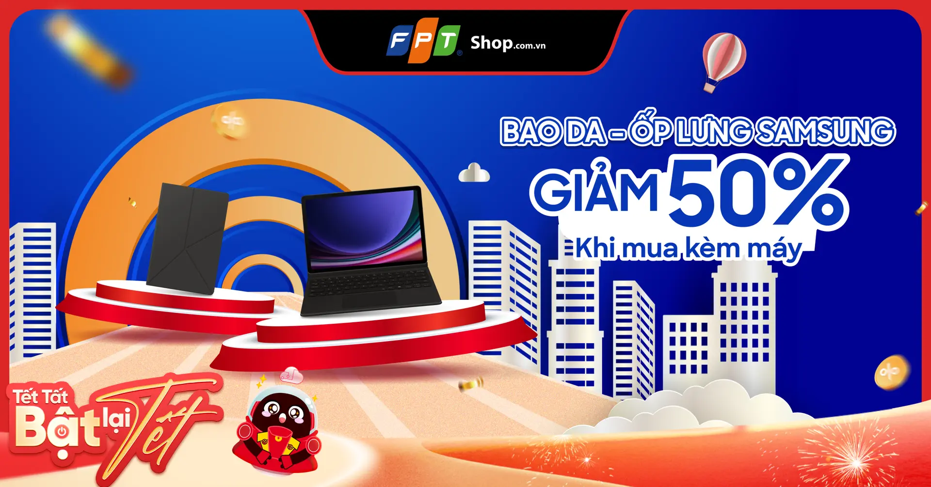Giảm 50% bao da, ốp lưng Samsung khi mua kèm máy