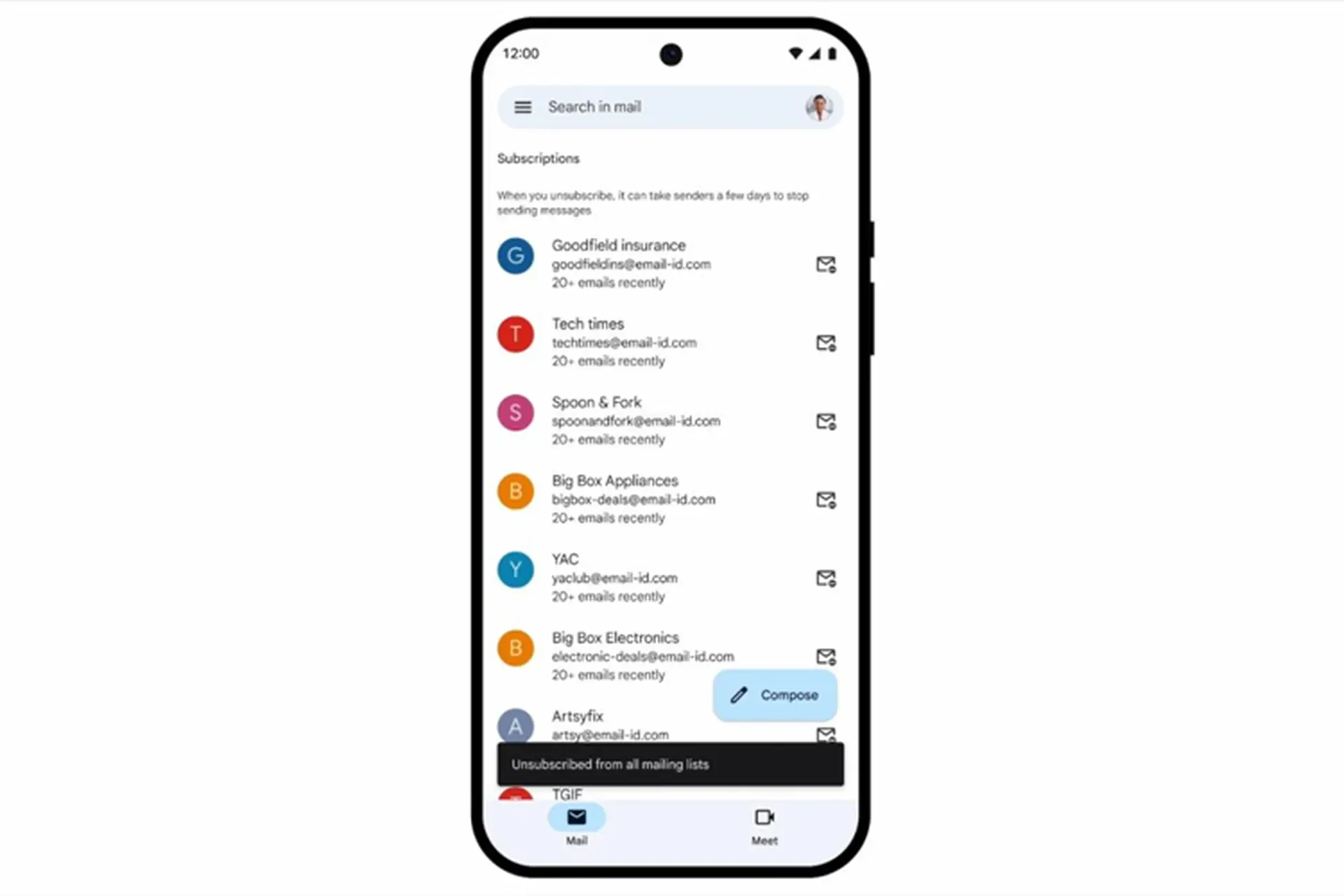 Gmail ra mắt tính năng Quản lý đăng ký trên Android, iOS và web