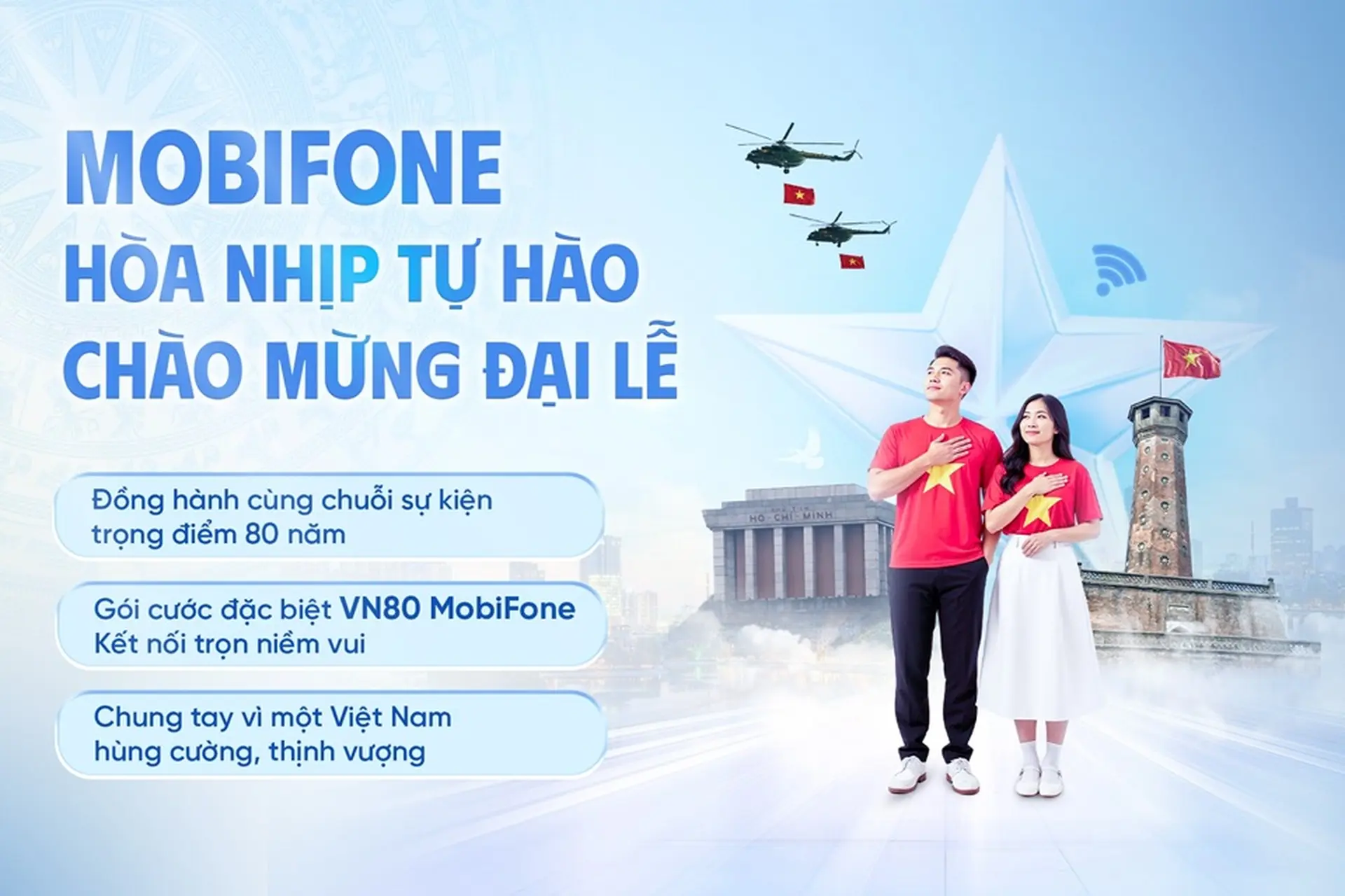 Cách đăng ký gói cước VN80 của nhà mạng MobiFone với lượng data khủng, giá siêu hời trong dịp lễ Quốc Khánh