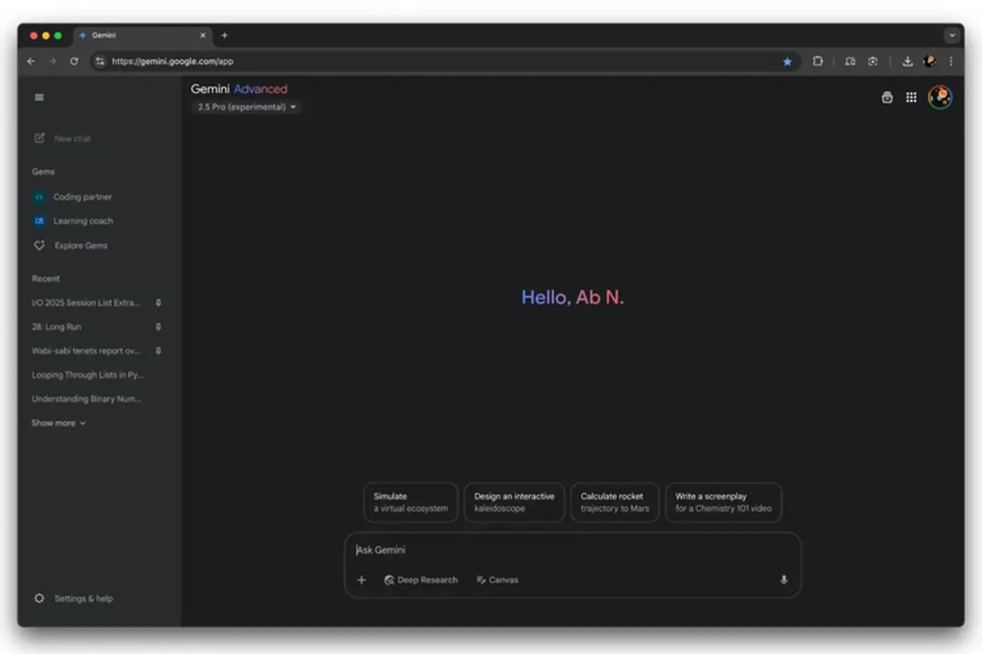 Ứng dụng Gemini trên desktop được Google làm mới giao diện