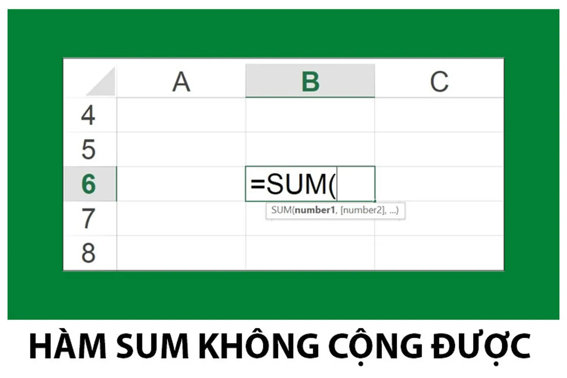 Hàm SUM không cộng được: Nguyên nhân và cách sửa lỗi nhanh, đảm bảo kết quả chính xác