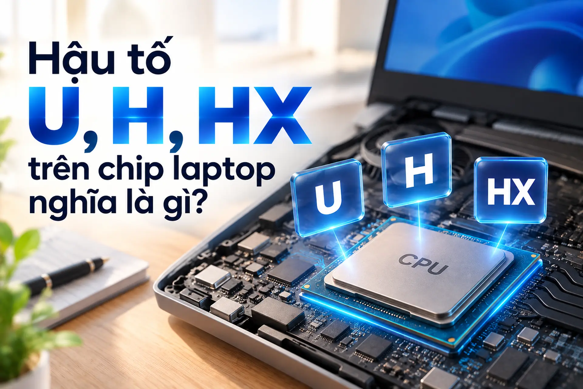 Hậu tố Hậu tố U, H, HX trên chip laptop nghĩa là gì? Cách chọn CPU phù hợp nhu cầu
