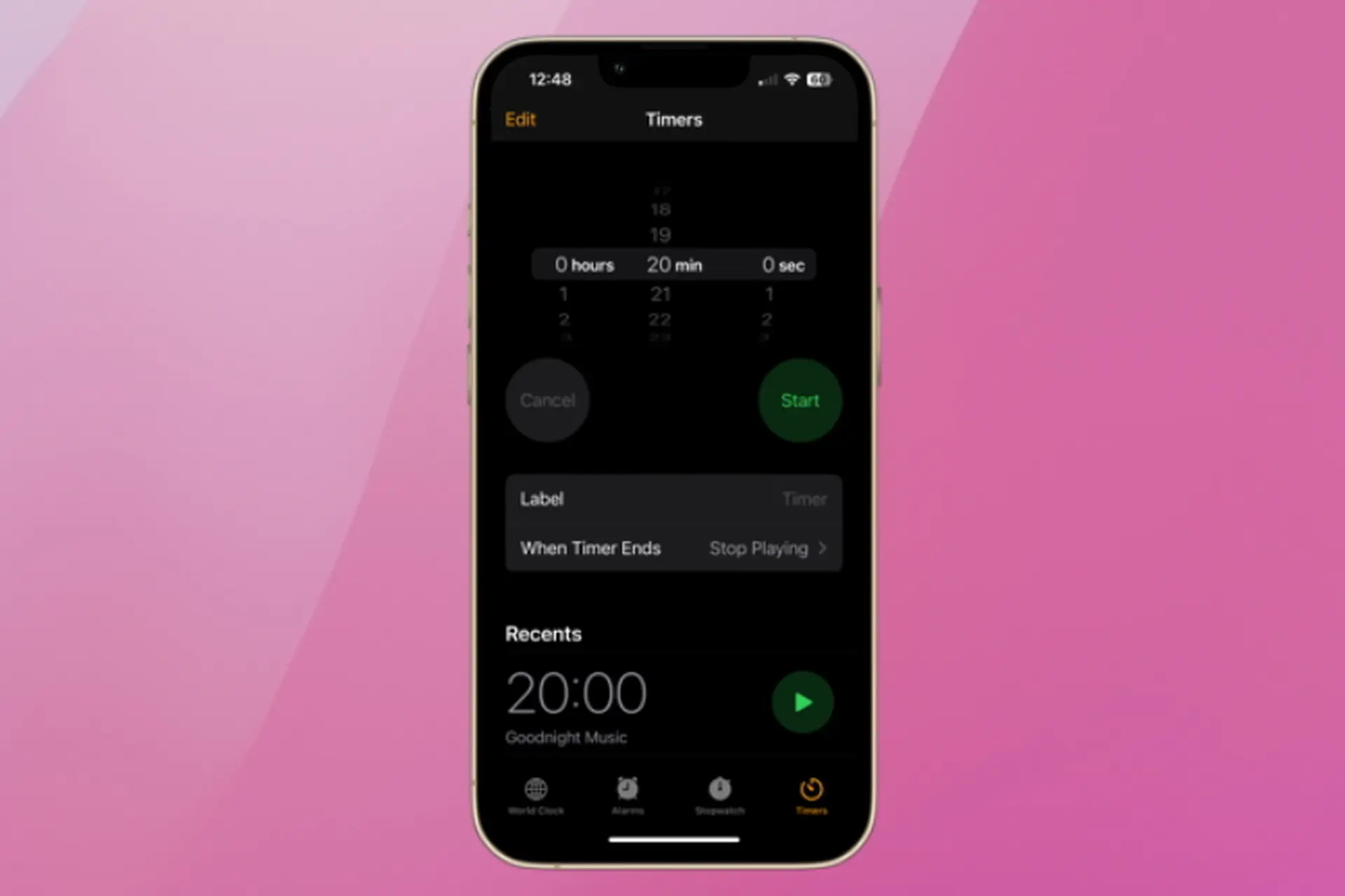 Cách hẹn giờ đếm ngược thời gian tự động tắt nhạc trên iPhone để tiết kiệm pin
