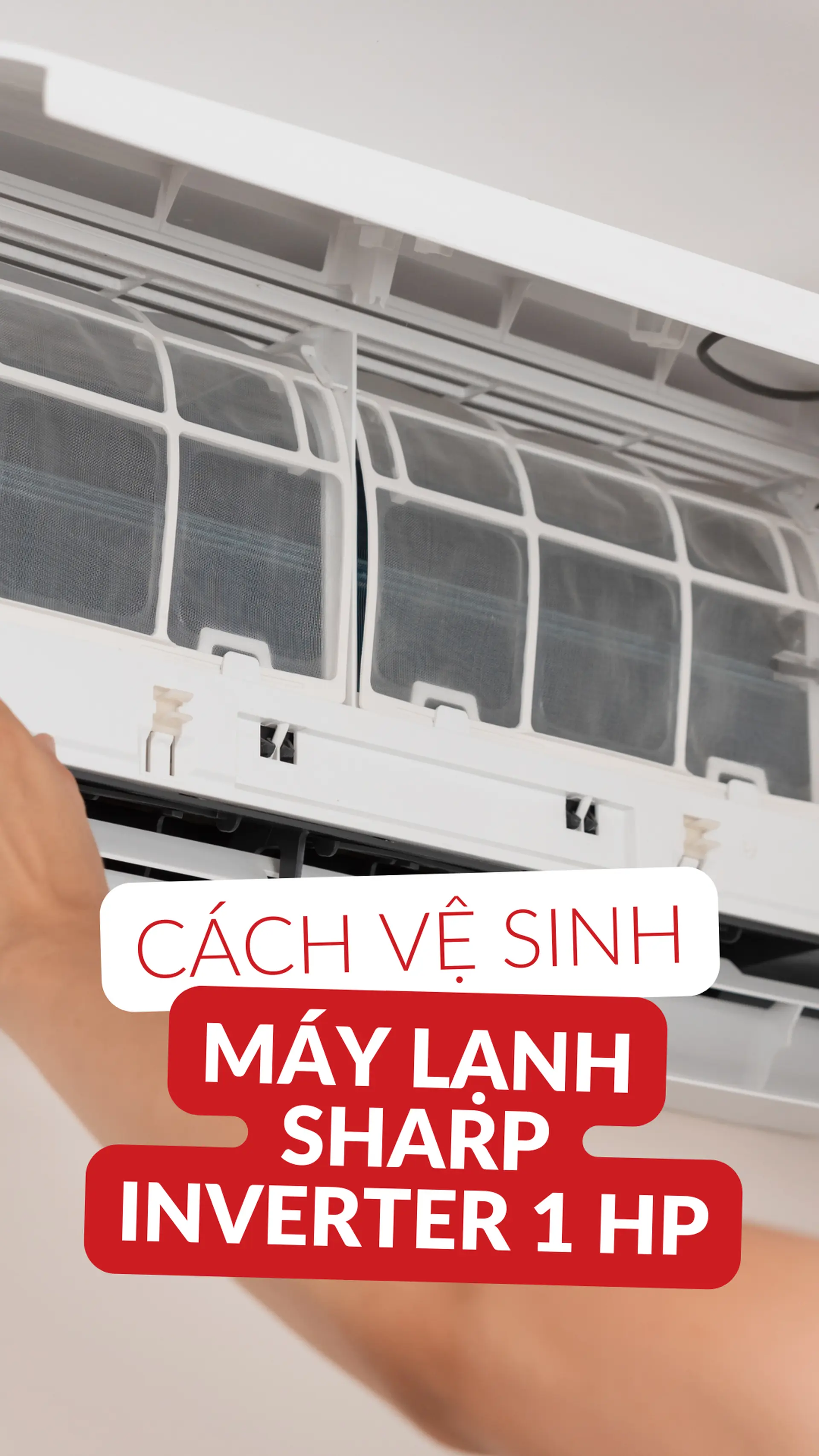 Cách vệ sinh và bảo dưỡng máy lạnh Sharp Inverter 1 HP (9000 BTU) AH-X10ZEW