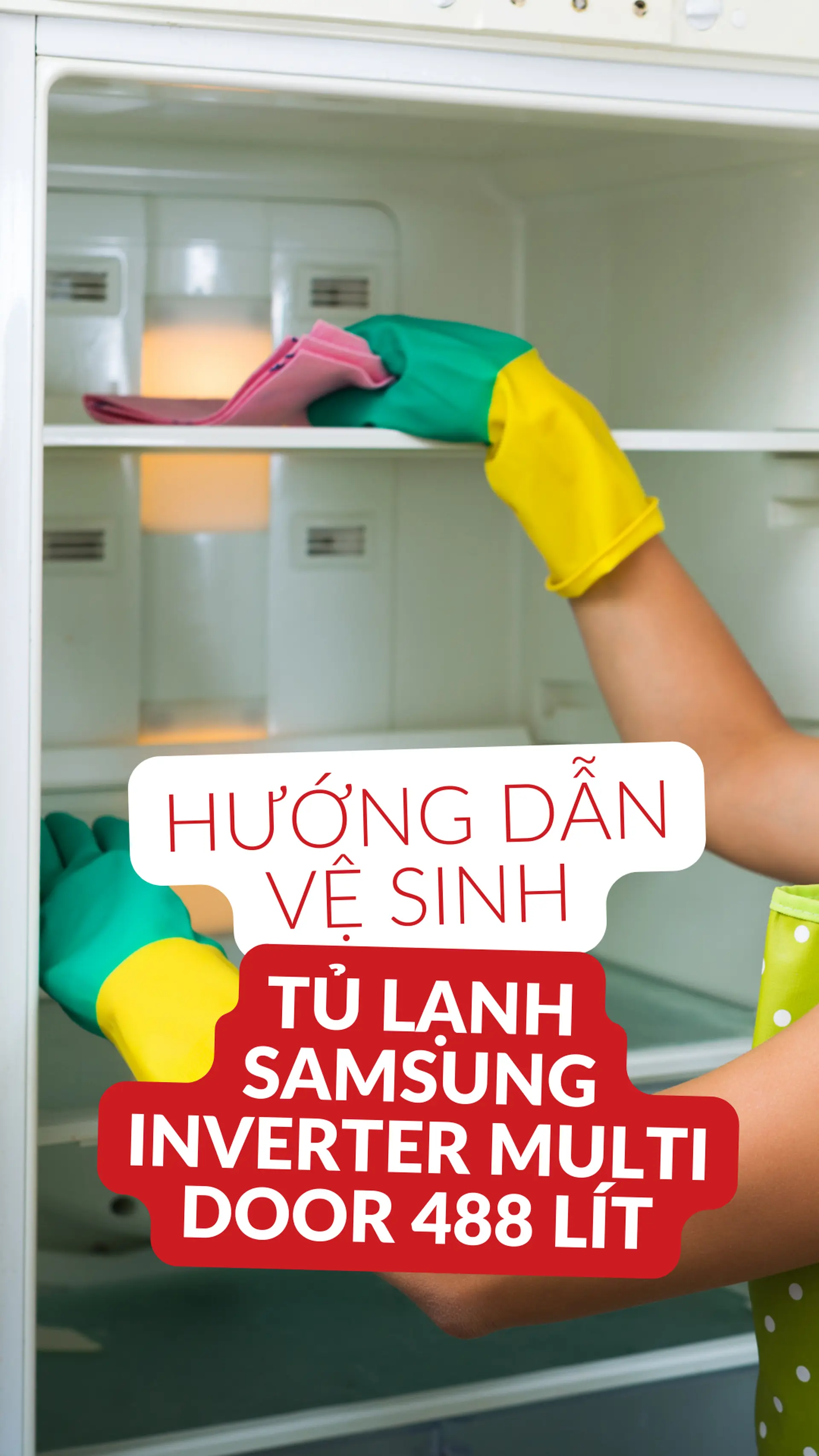 Hướng dẫn vệ sinh tủ lạnh Samsung Inverter Multi Door 488 lít RF48A4000B4/SV