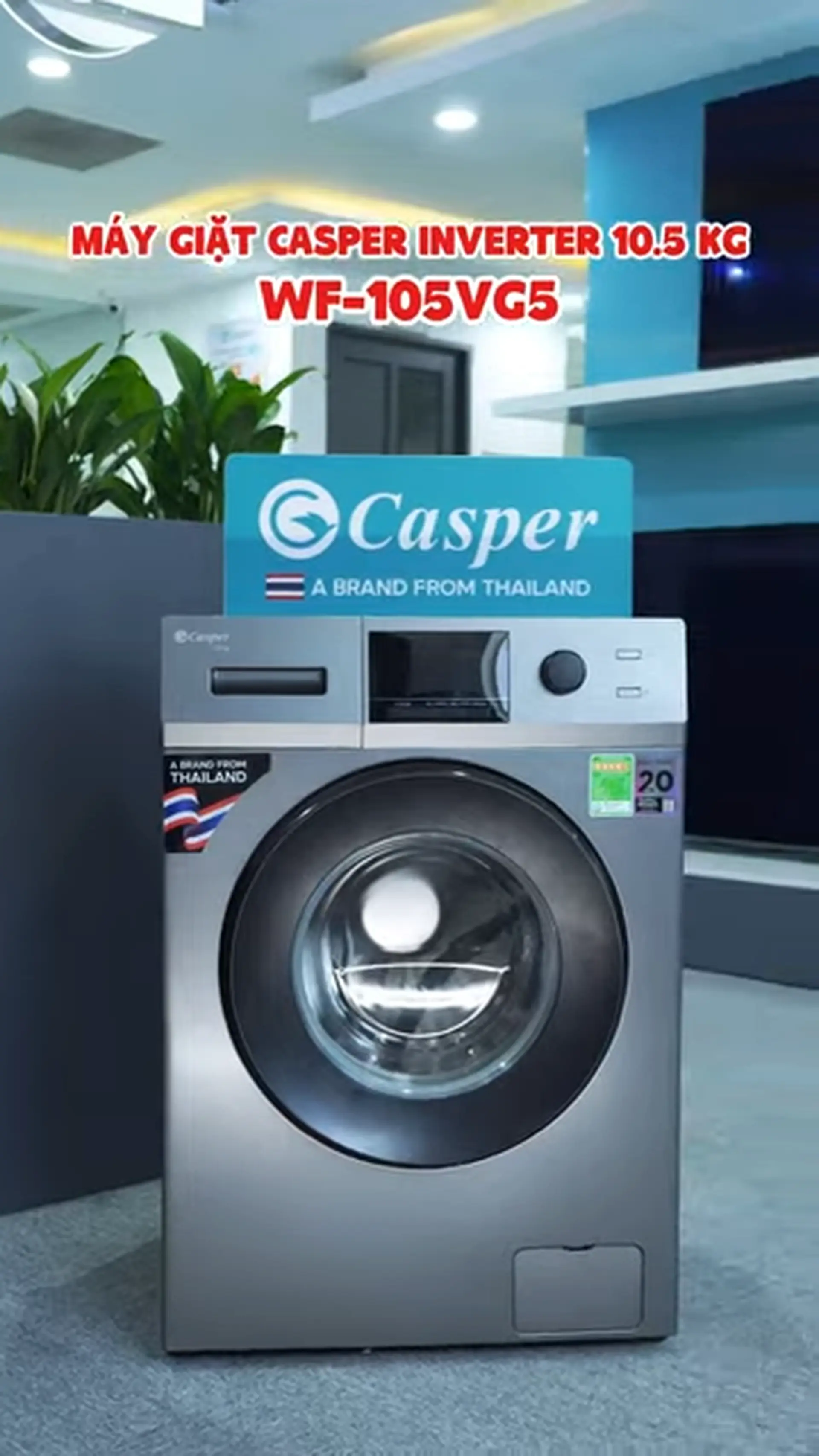 Máy giặt cửa trước Casper Inverter 10.5kg WF-105VG có khả năng làm sạch như thế nào?