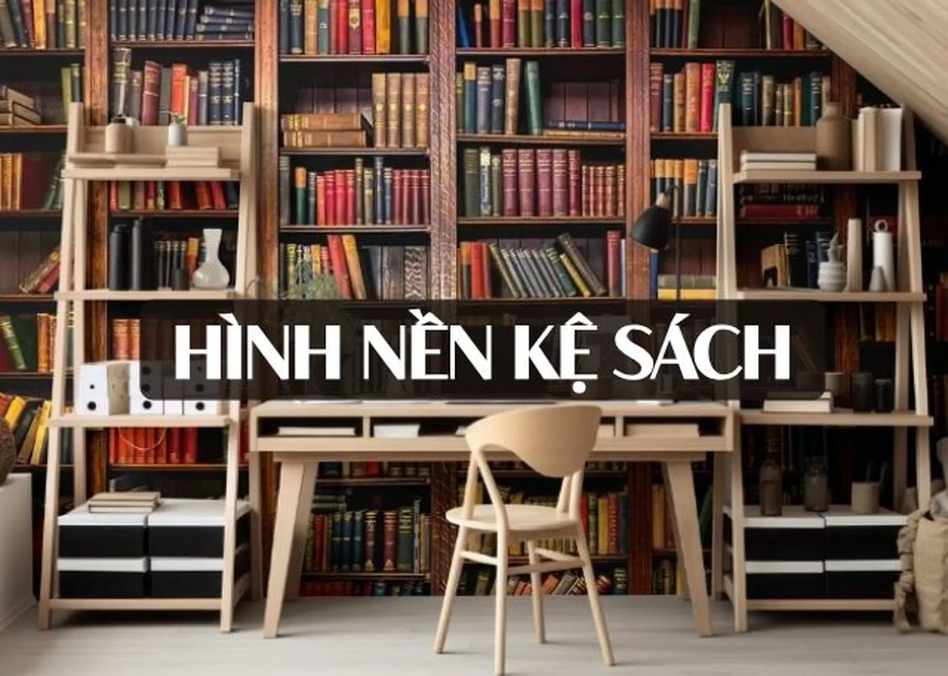 Tuyển chọn hình nền kệ sách tuyệt đẹp, truyền cảm hứng học tập cho điện thoại và máy tính