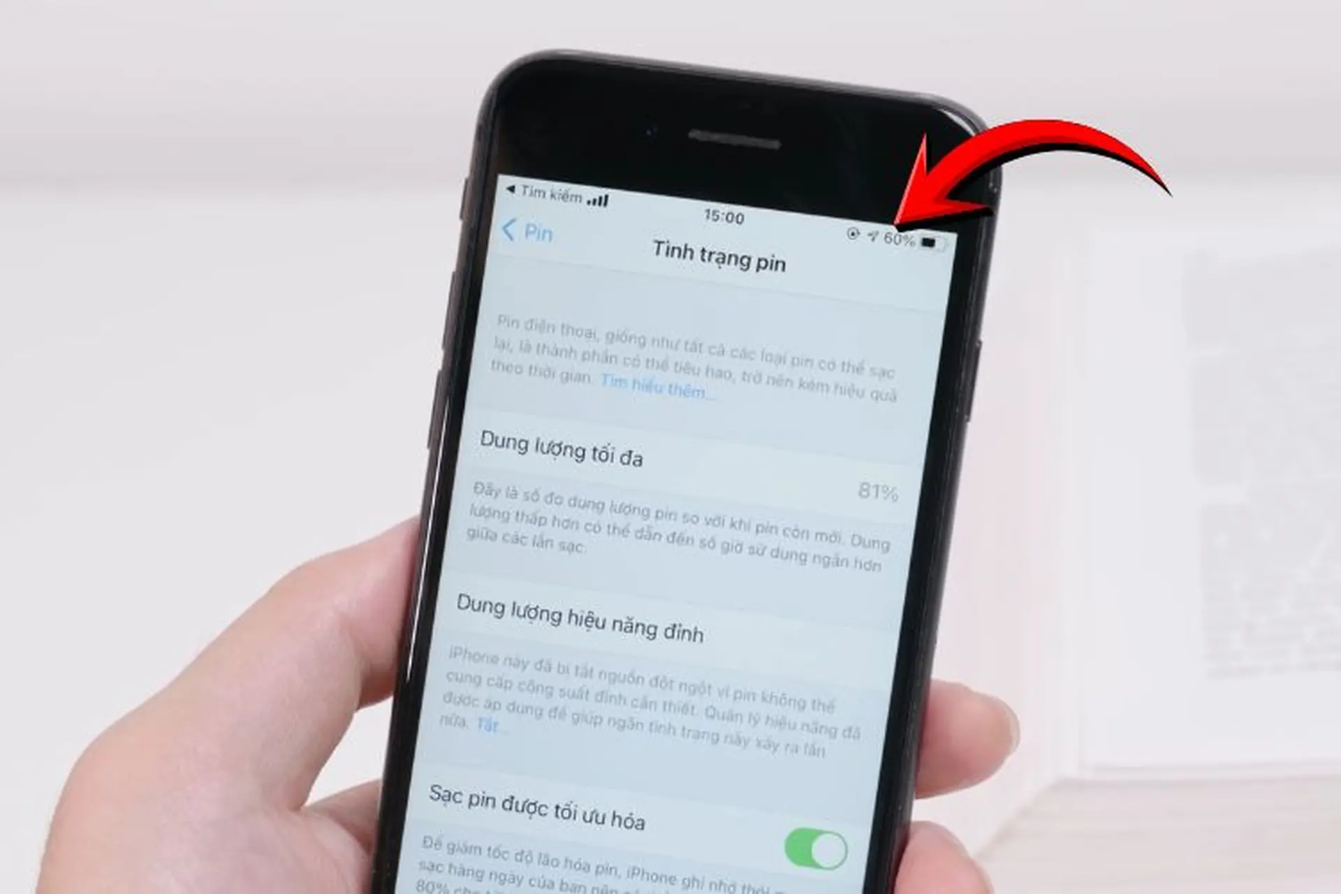 Cách bật hiển thị phần trăm pin trên iPhone 8 dễ thực hiện chỉ với một vài thao tác