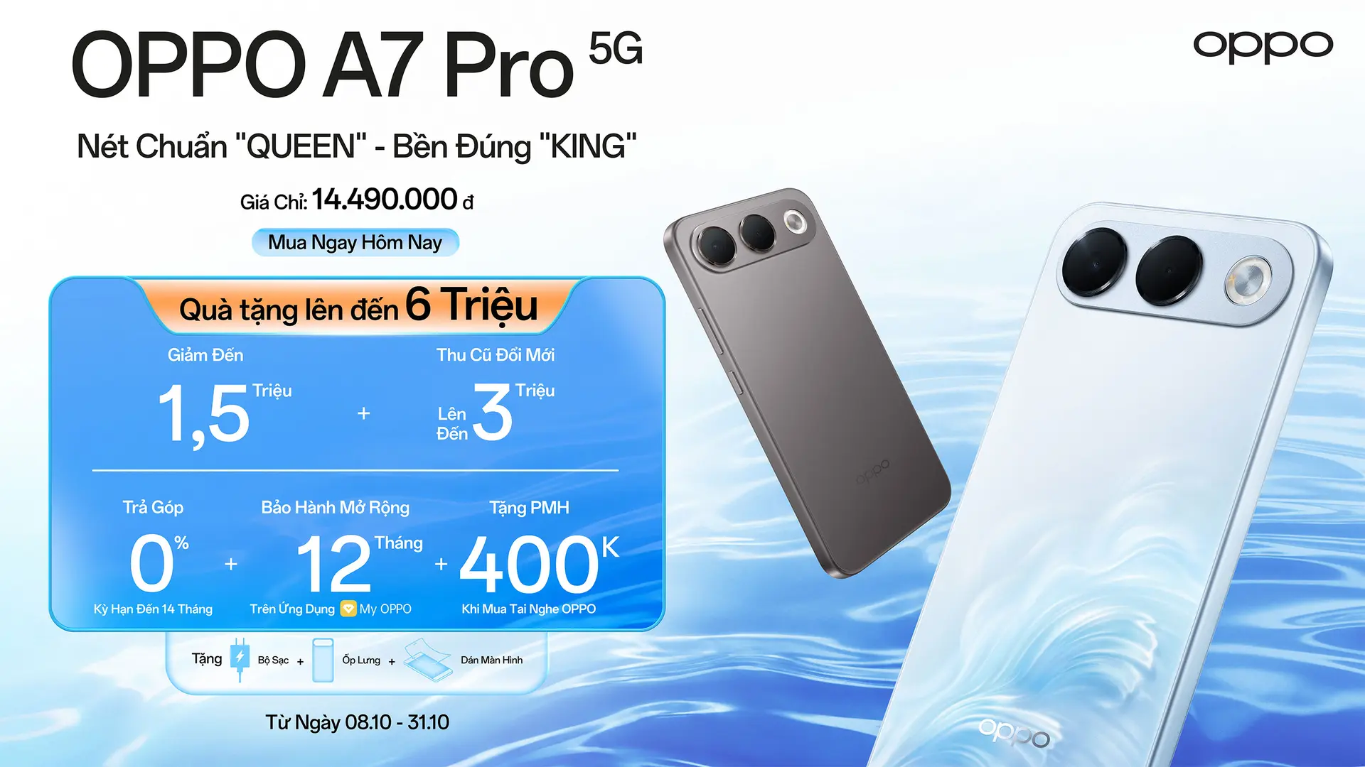 Mua OPPO A7 Pro 5G, đừng quên nhận Gói bảo hành mở rộng 12 tháng trên myOPPO