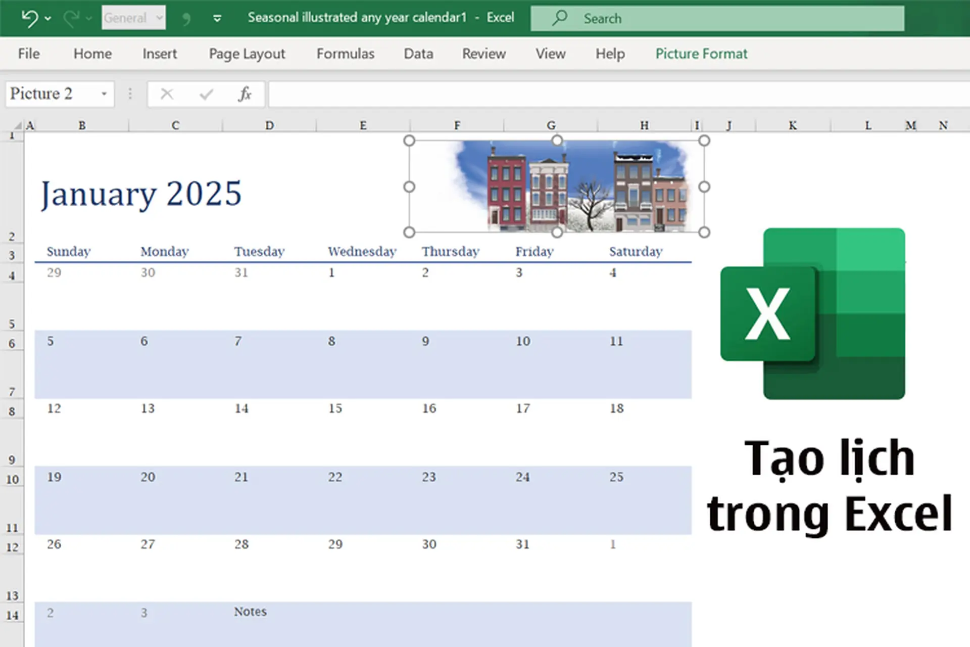 Hướng dẫn tạo lịch trên Excel - Bật mí các bước thực hiện đơn giản, nhanh chóng và hiệu quả nhất