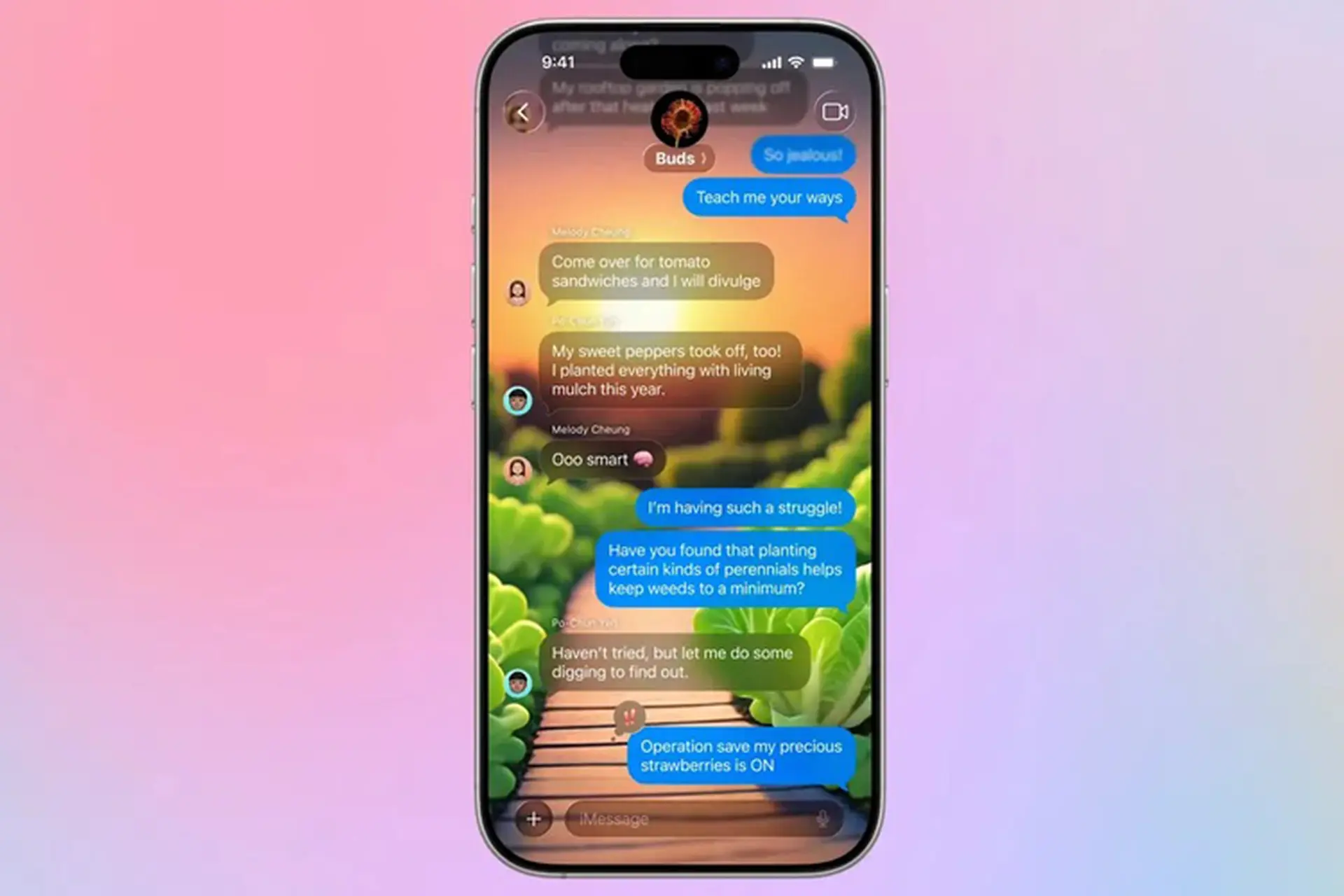iMessage trên iOS 26 thêm hình nền chat nhóm: Nhỏ mà hữu ích