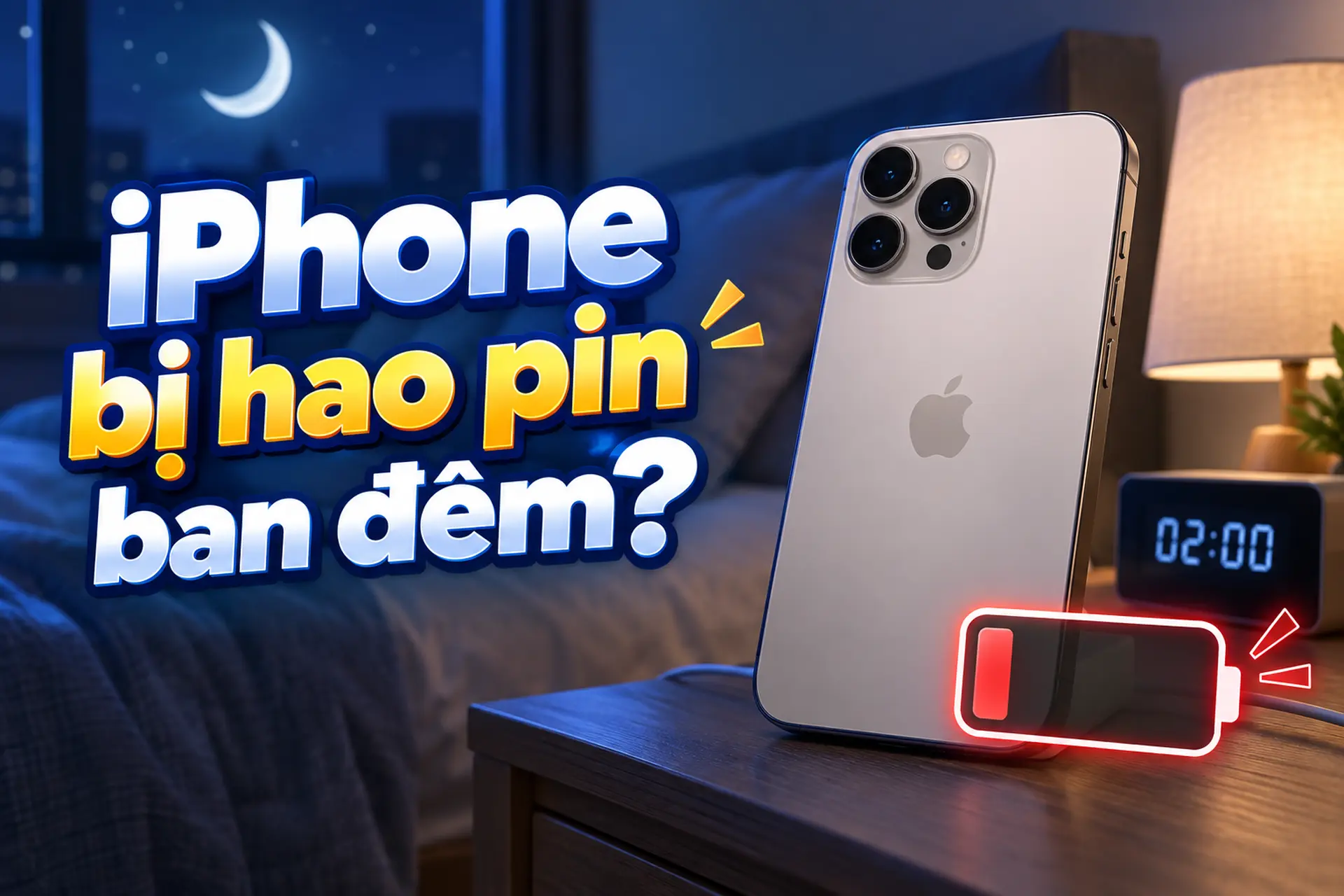 iPhone bị hao pin ban đêm do đâu? Cách cải thiện thời lượng pin hiệu quả có thể bạn chưa biết