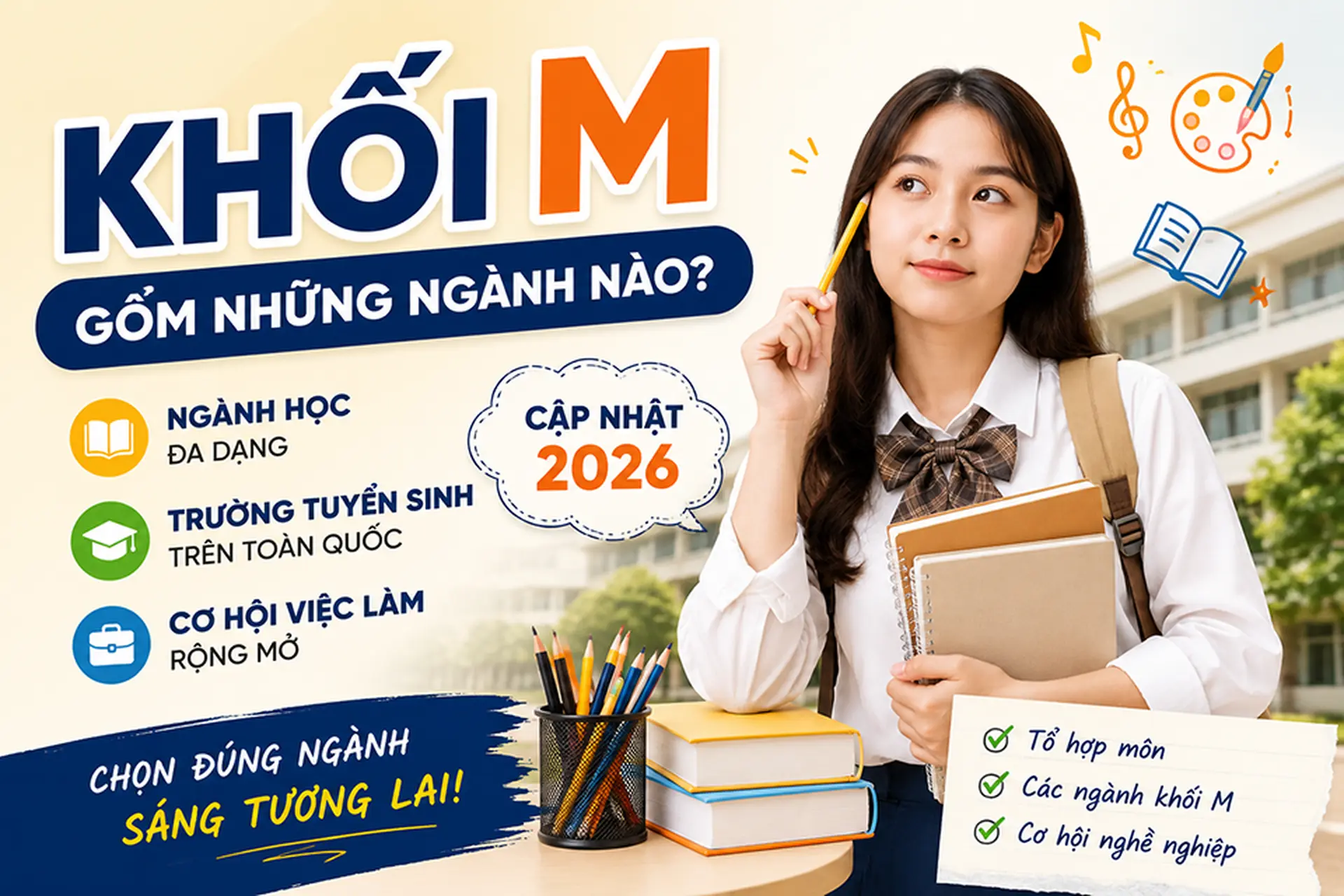 Khối M gồm những ngành nào? Danh sách ngành học, trường tuyển sinh và cơ hội việc làm
