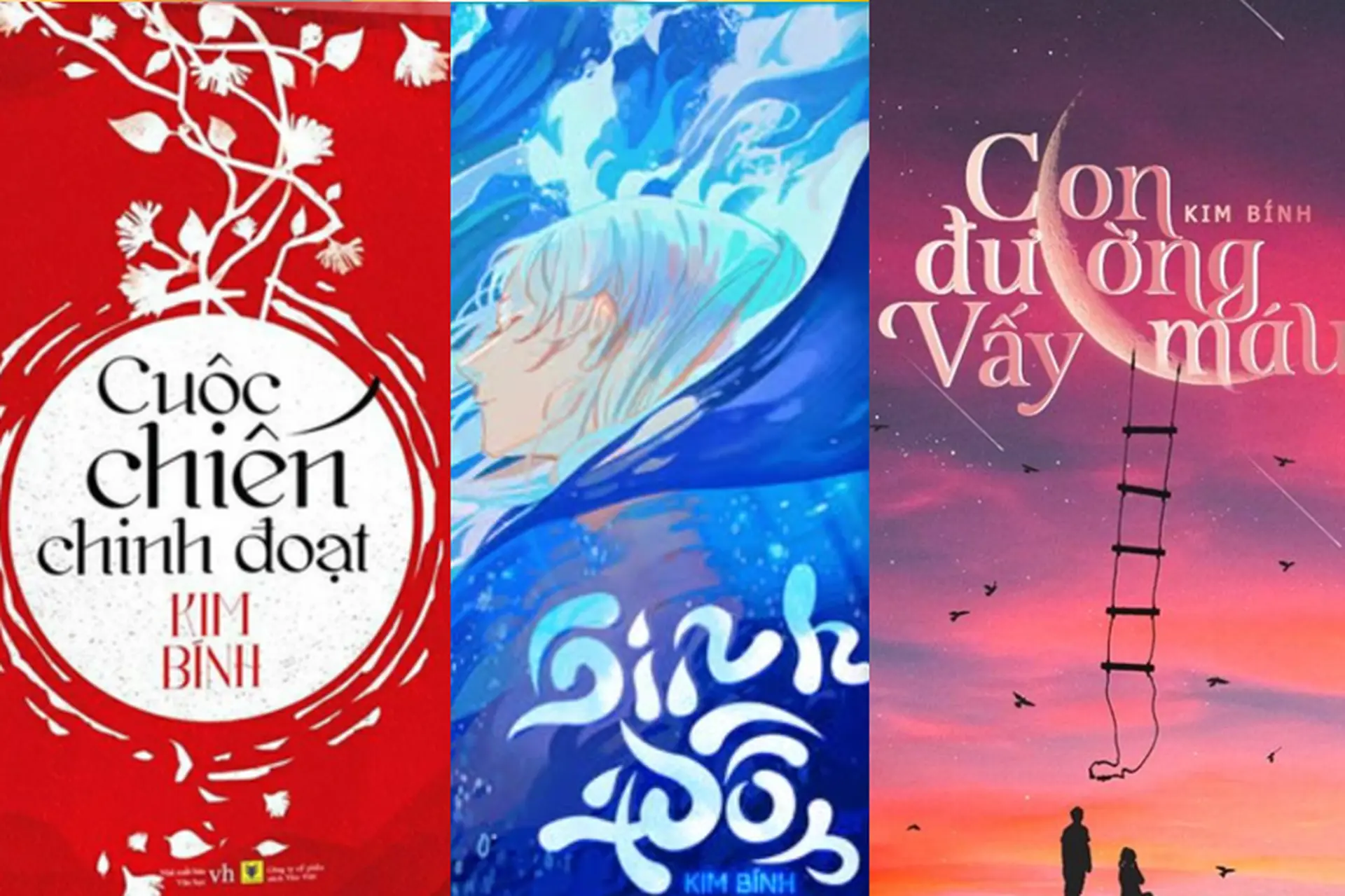 Kim Bính và những tác phẩm ngôn tình đặc sắc, giàu cảm xúc khiến độc giả say mê không thể rời mắt