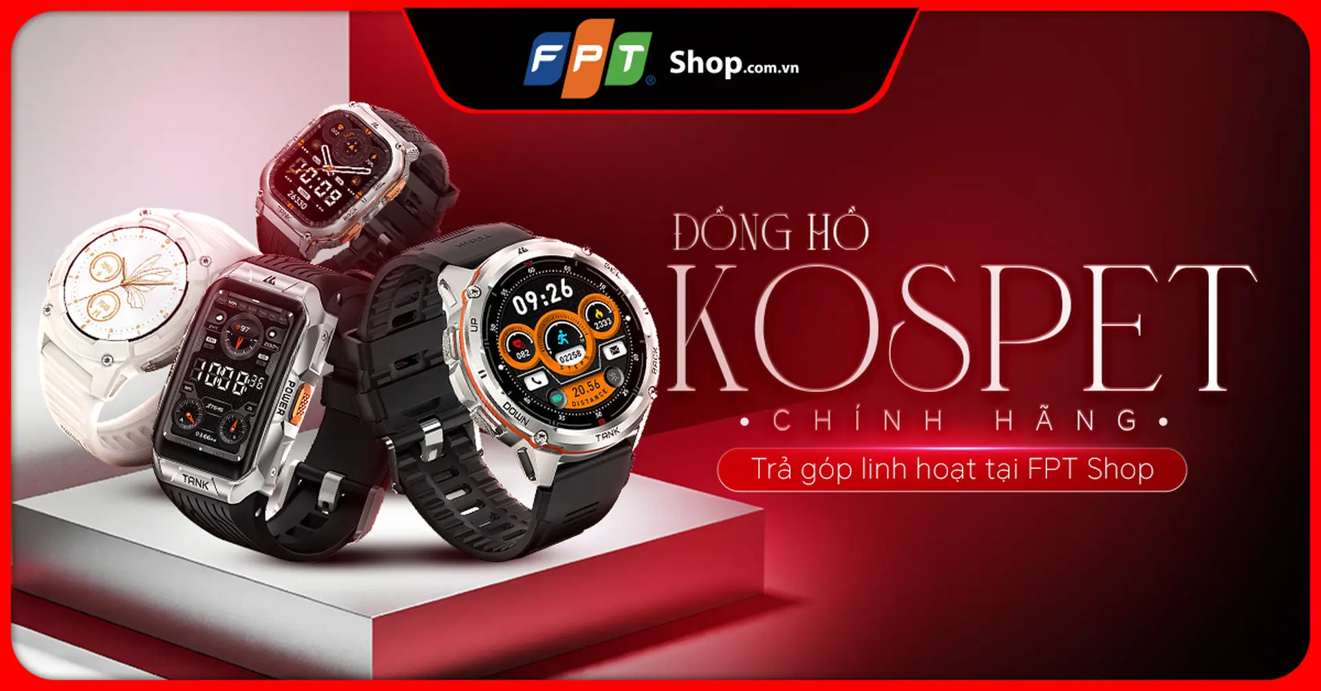 Đồng hồ KOSPET chính hãng, trả góp linh hoạt tại FPT Shop