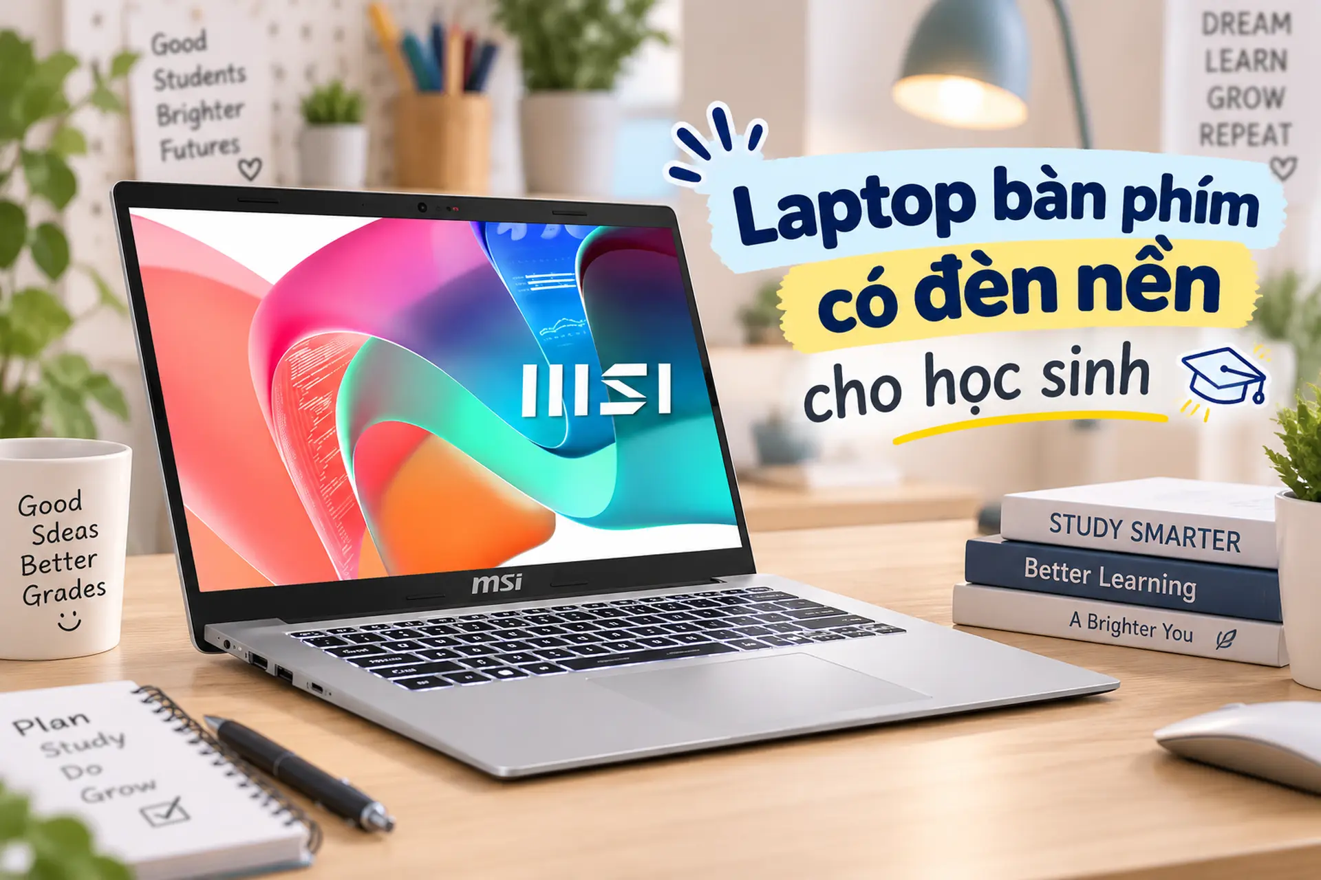 Bật mí 5 laptop bàn phím có đèn nền cho học sinh đáng mua 2026: Gõ phím dễ dàng, học tập hiệu quả hơn