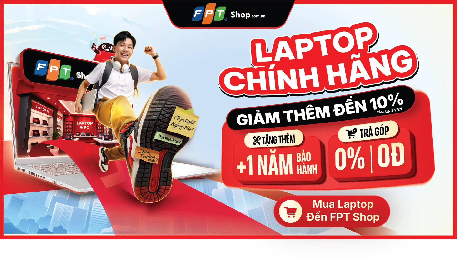 Laptop chính hãng giảm thêm đến 10% cho học sinh, sinh viên, giáo viên và tân sinh viên