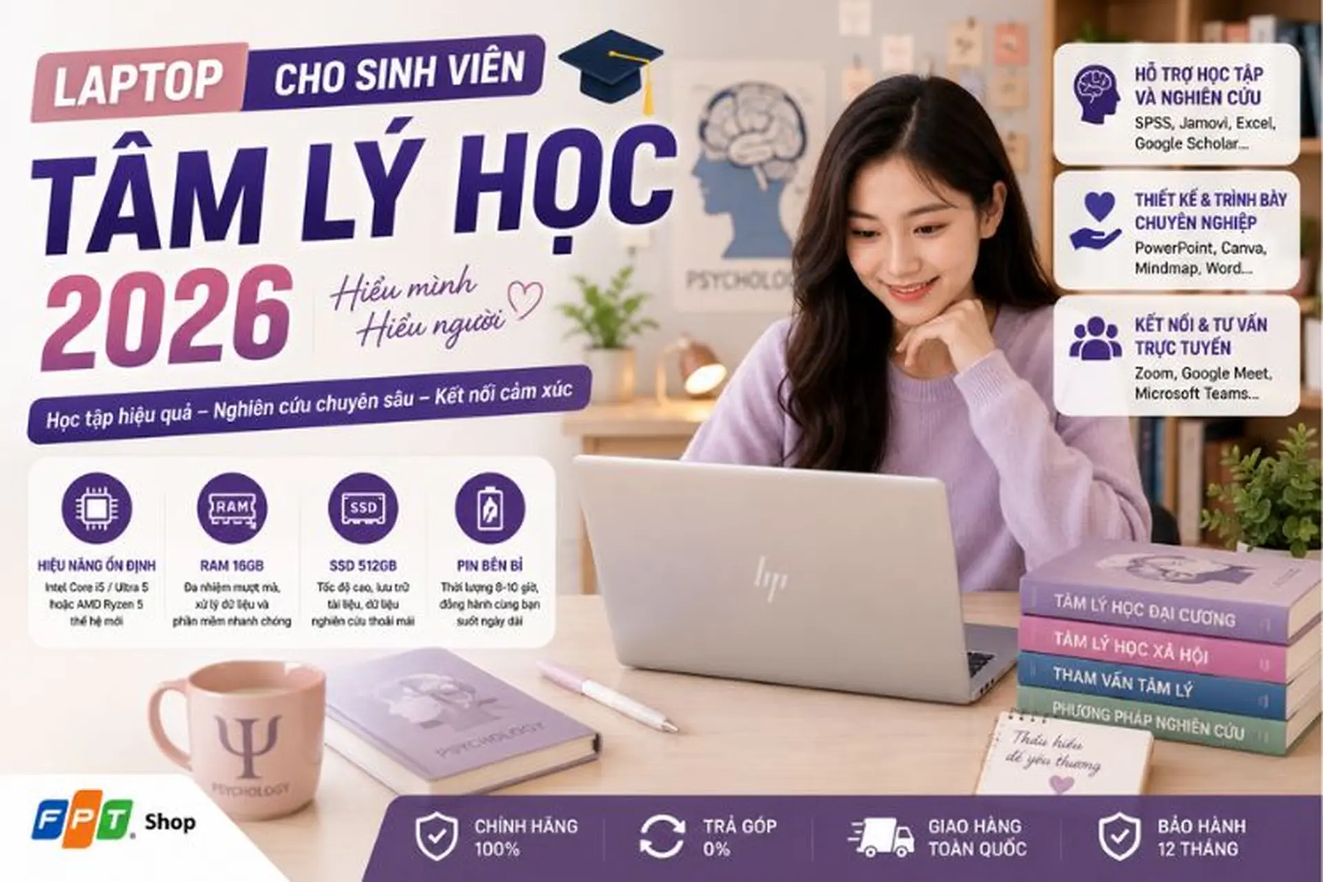 Đâu là mẫu laptop cho sinh viên ngành tâm lý học 2026 hoàn hảo nhất hiện nay?