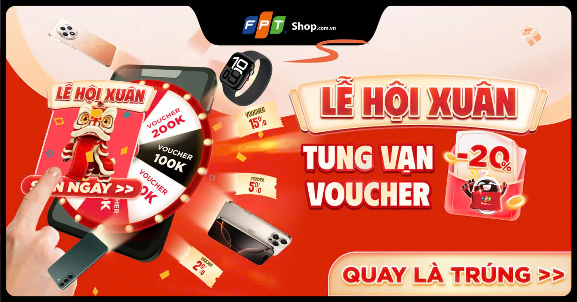 [Minigame] Vòng quay may mắn: Lễ Hội Xuân -  Săn Voucher 20%