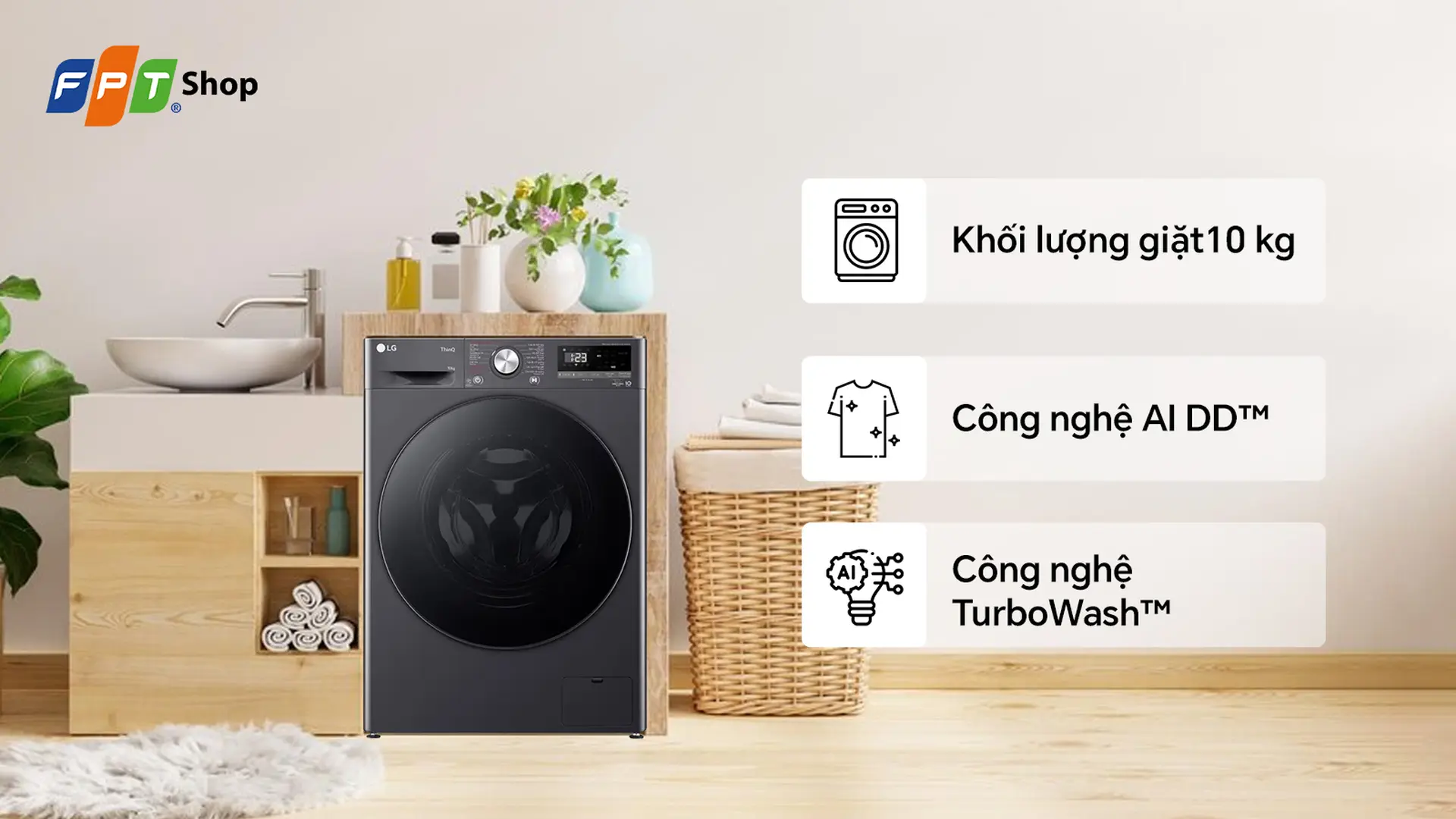 LG Inverter 10 kg FV1410S4M1