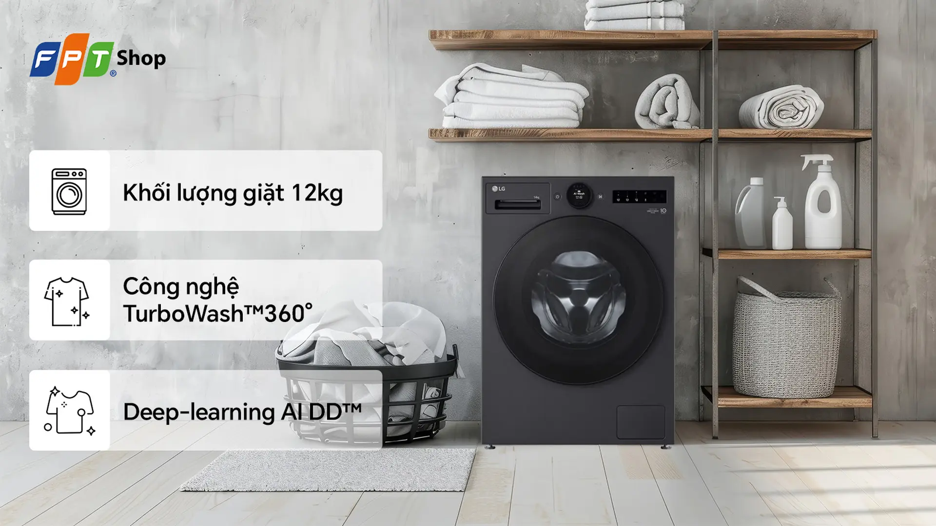 LG AI DD Inverter 12 kg FX1412S3KAV
