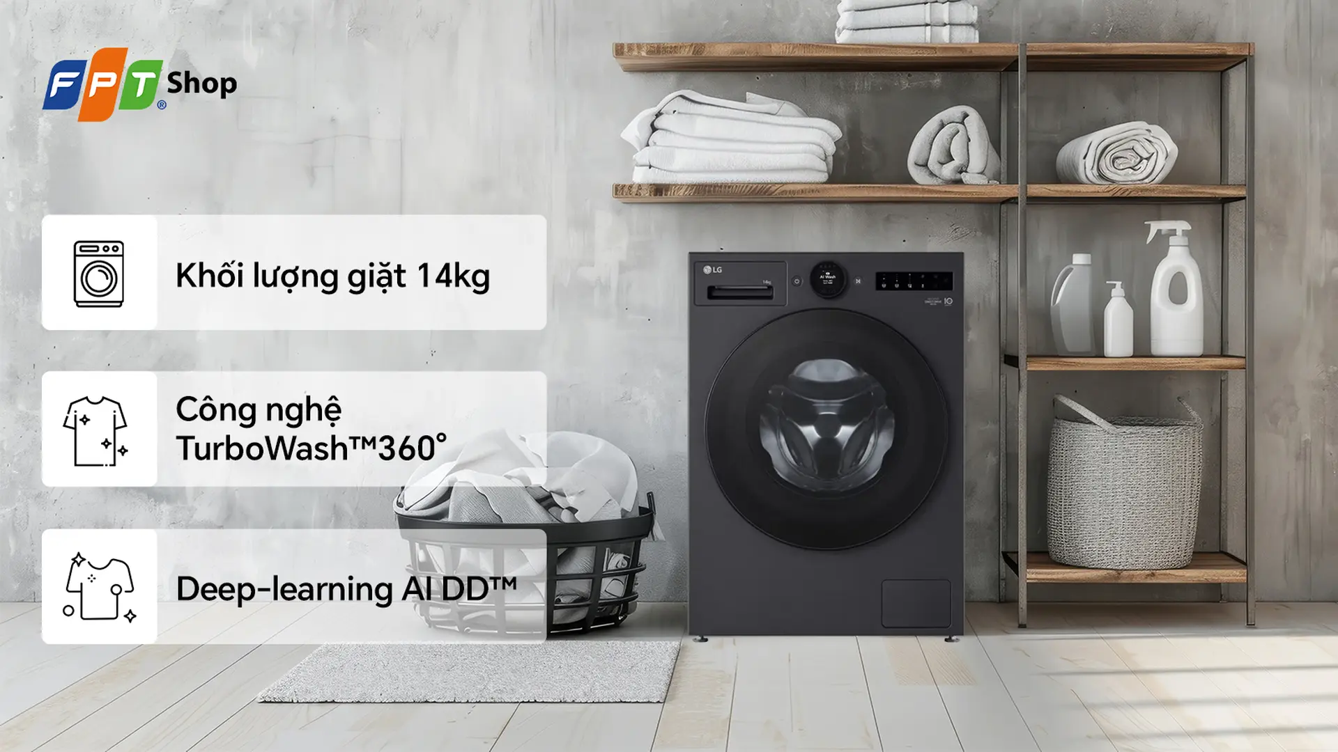 LG AI DD Inverter 14 kg FX1414S3KA