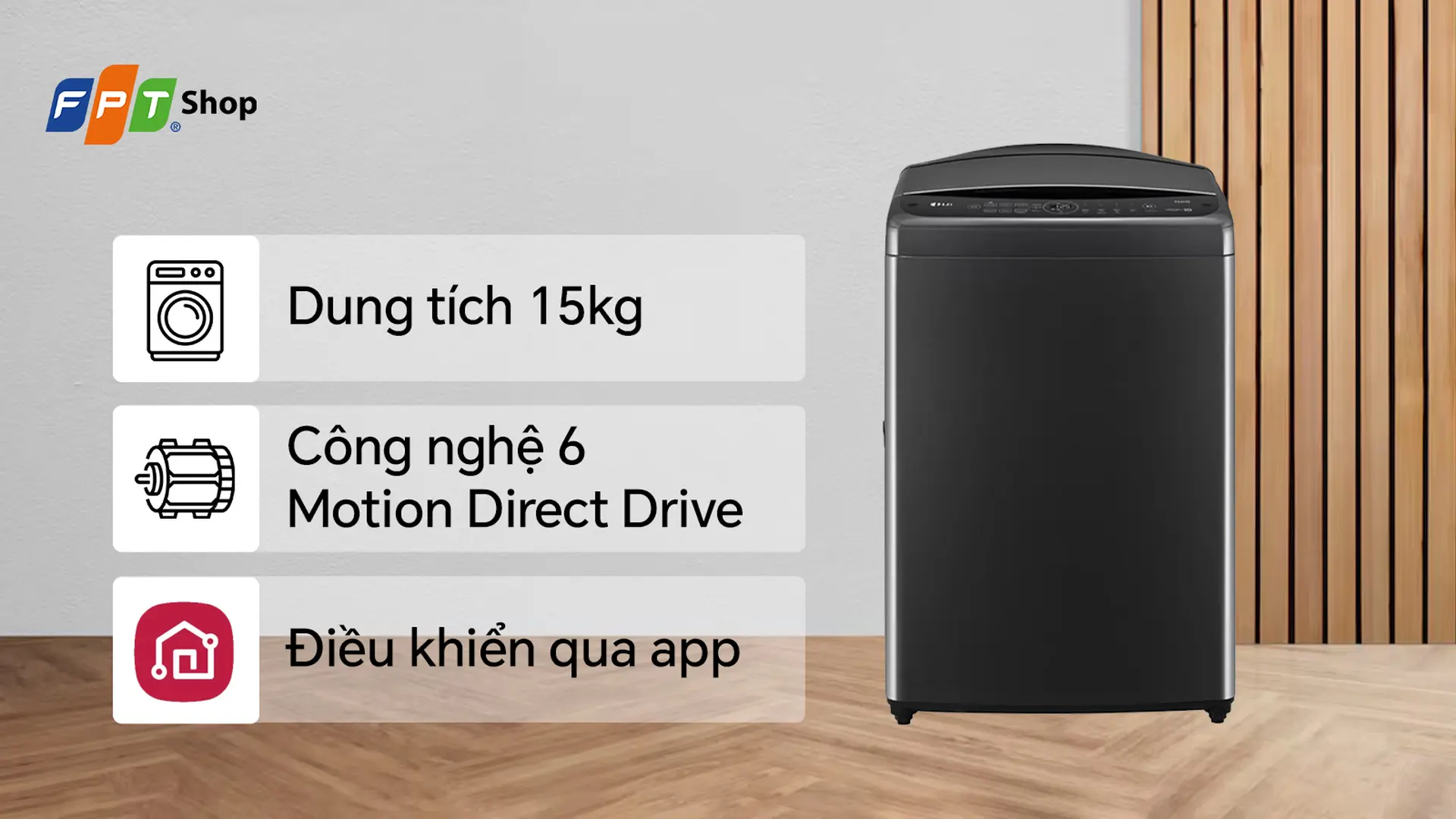 LG Inverter 15 kg TV2515DV5J