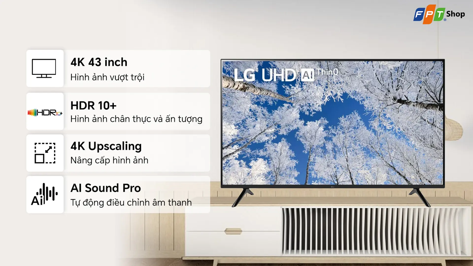 LG Smart Tivi 4k 43 inch 43UQ7050PSA