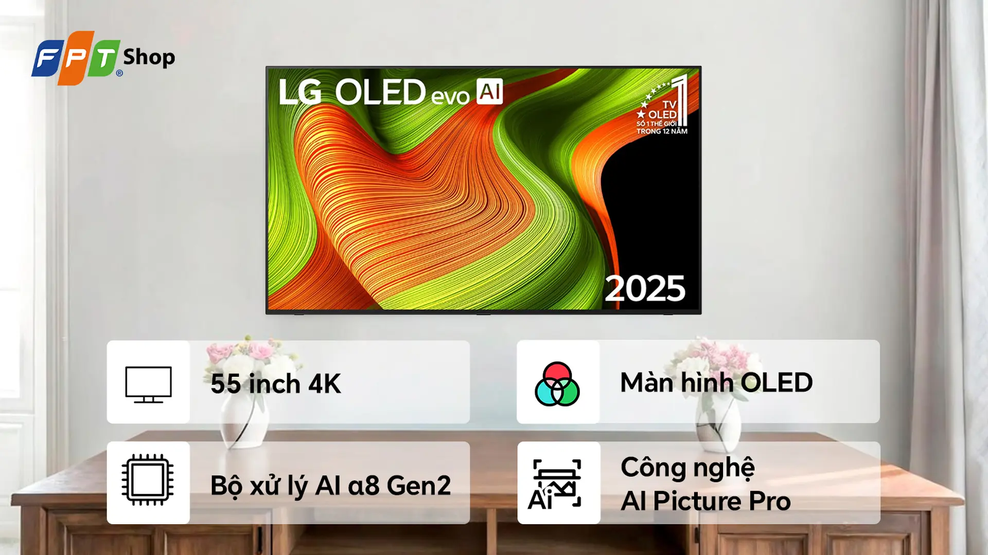 LG Smart TV OLED 55 inch 4K OLED55B5PSA