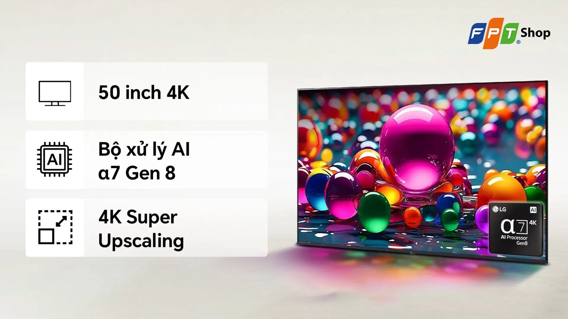 LG Smart Tivi UHD AI 50 inch 4K 50UA8450PSA