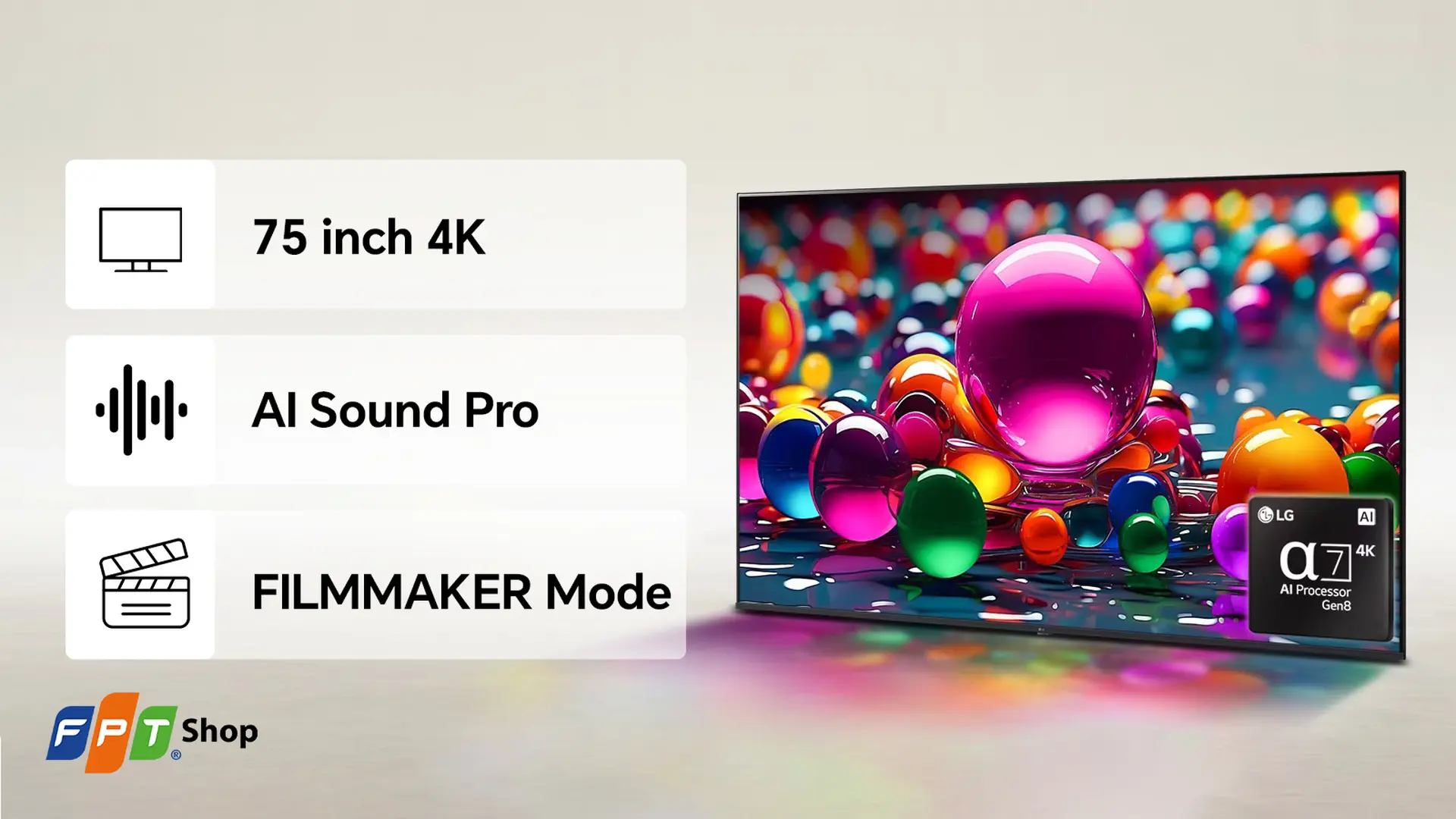 LG Smart TV 75 inch 4K 75UA8450PSA