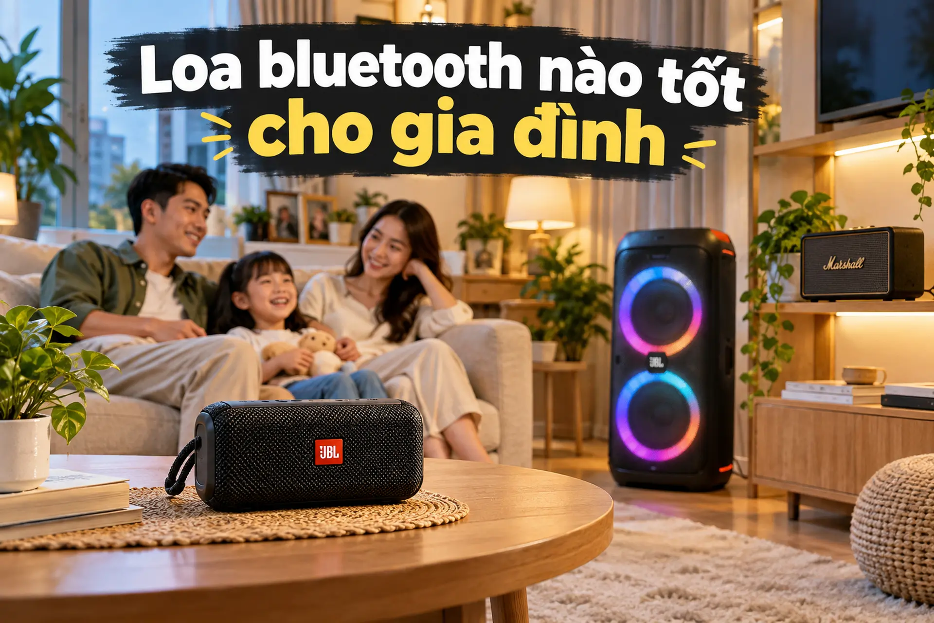 Loa bluetooth nào tốt cho gia đình? Top 7 mẫu đáng mua năm 2026, phù hợp từ phòng khách đến sân vườn