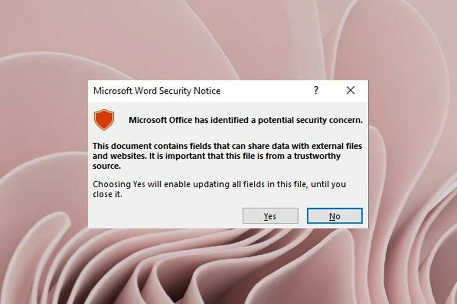 Khắc phục lỗi Microsoft Office has identified a potential security concern đơn giản ngay tại nhà