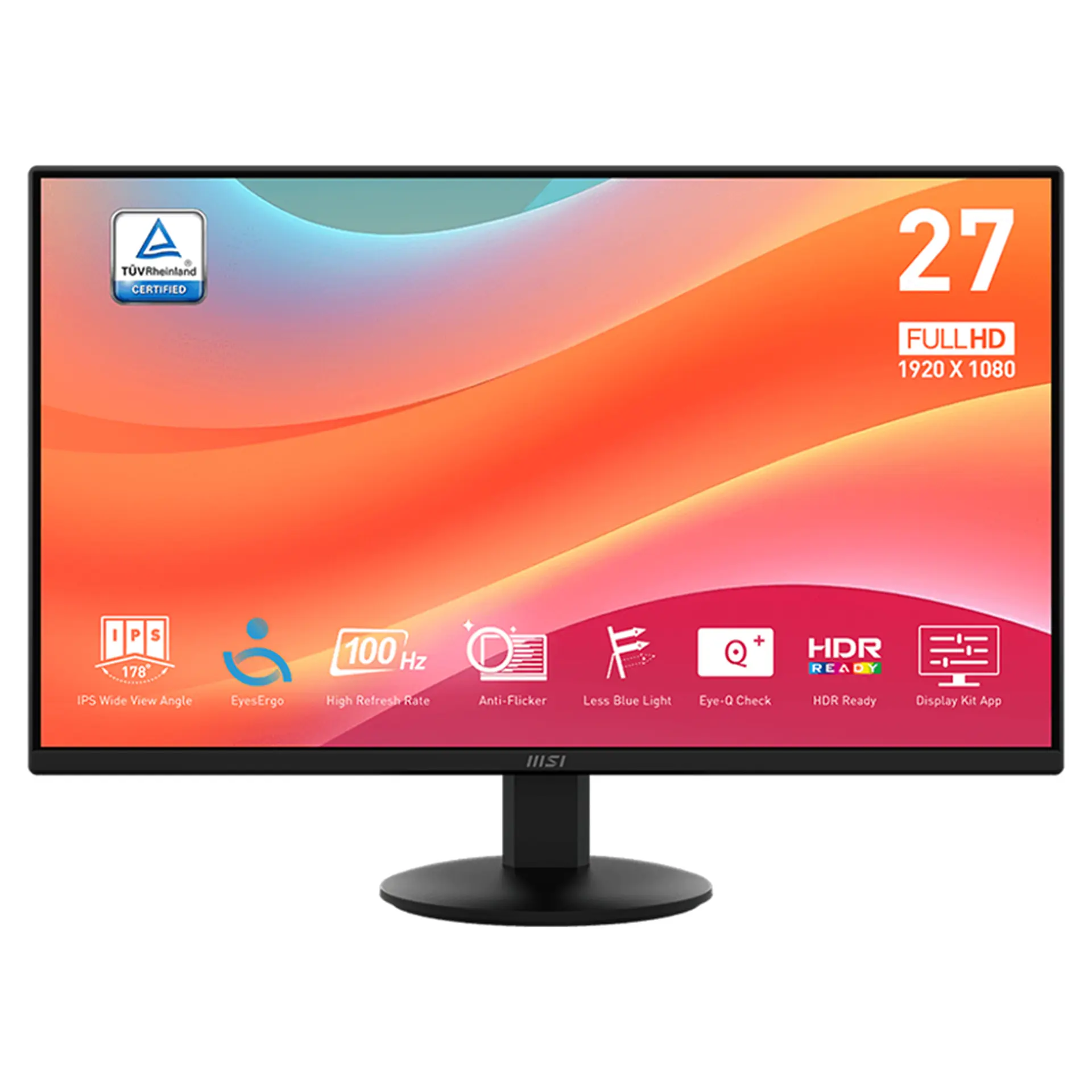 Màn hình MSI Pro MP272L/27inch FHD (1920x1080)/IPS 100Hz