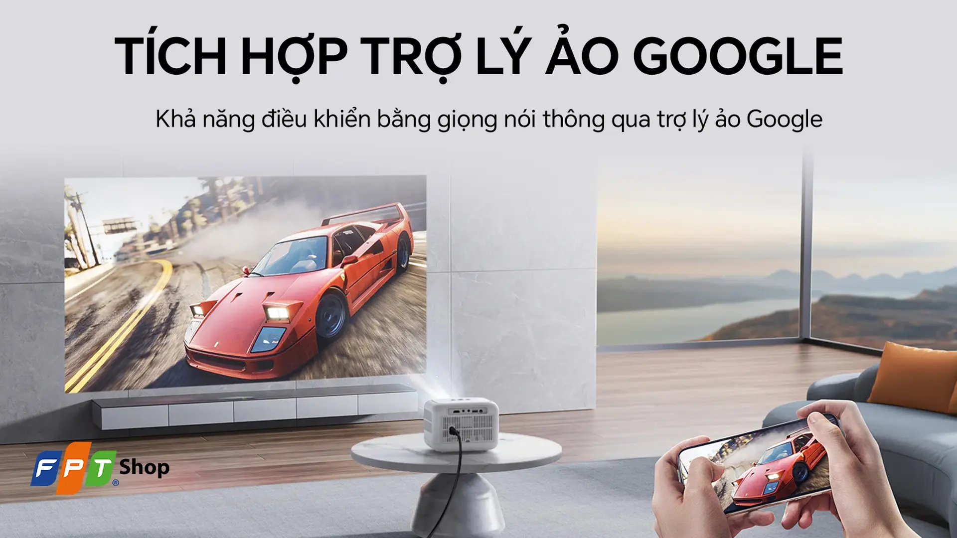 Máy chiếu mini Yaber L1 (Bản Google Assistant)/HD 720p/400 ANSI/Android