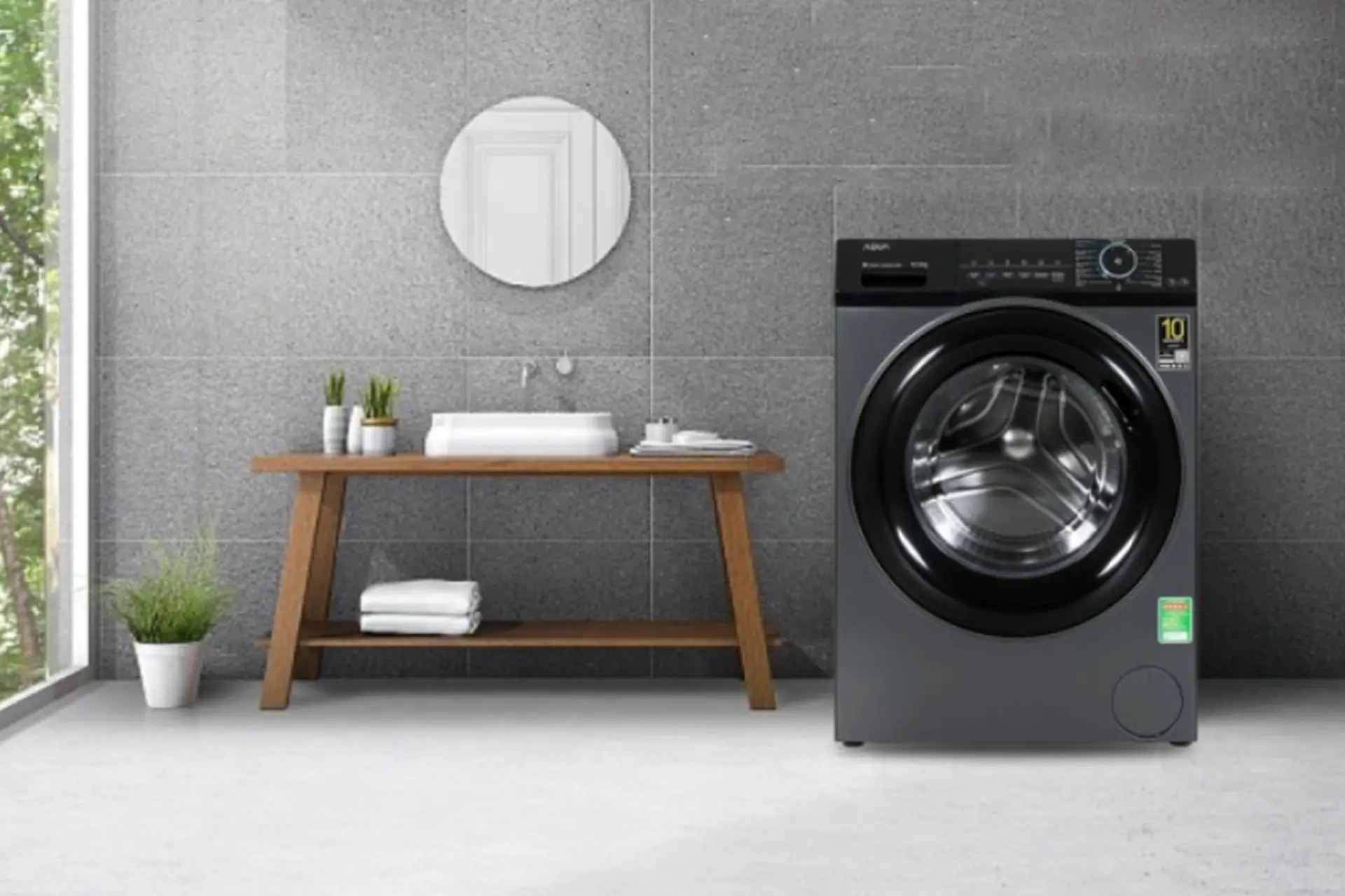 Đánh giá chi tiết máy giặt Aqua AQD-A1052J BK: thiết kế, công nghệ giặt và trải nghiệm dùng