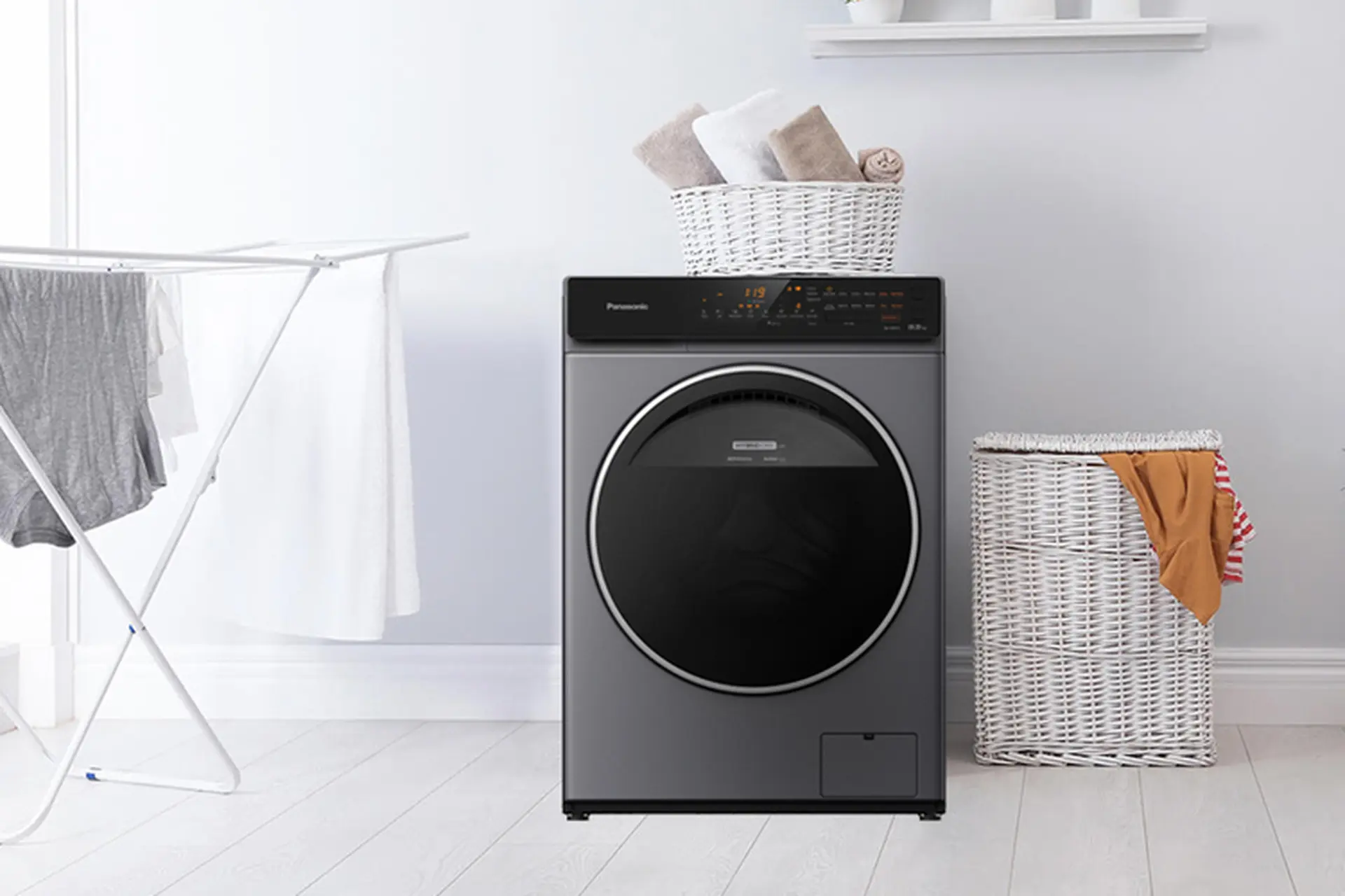 Review máy giặt Panasonic NA-V95FC1LVT thế hệ mới: Thiết kế, công nghệ và tính năng