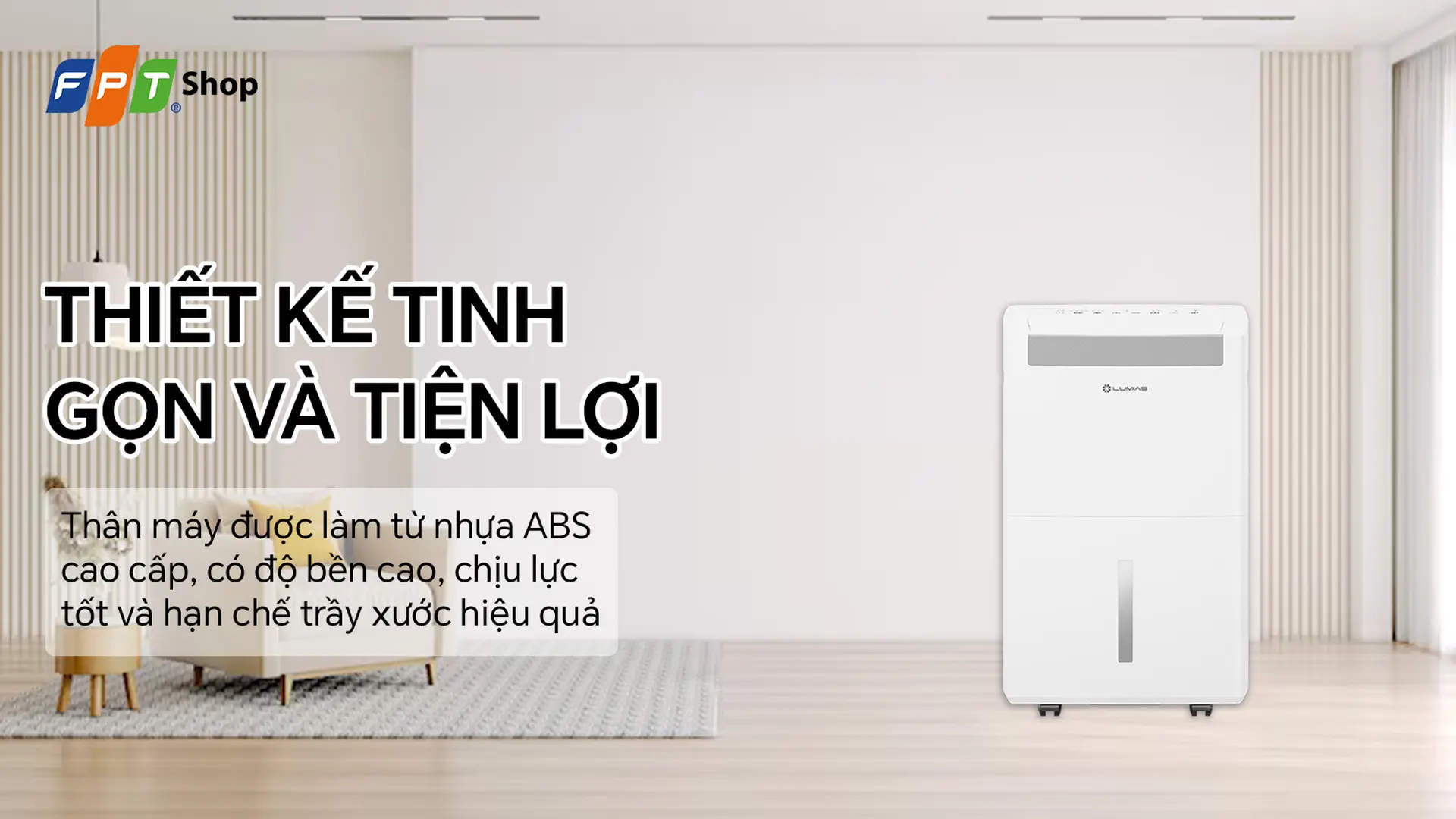 Máy hút ẩm lọc không khí 30 lít Lumias D6S-30L